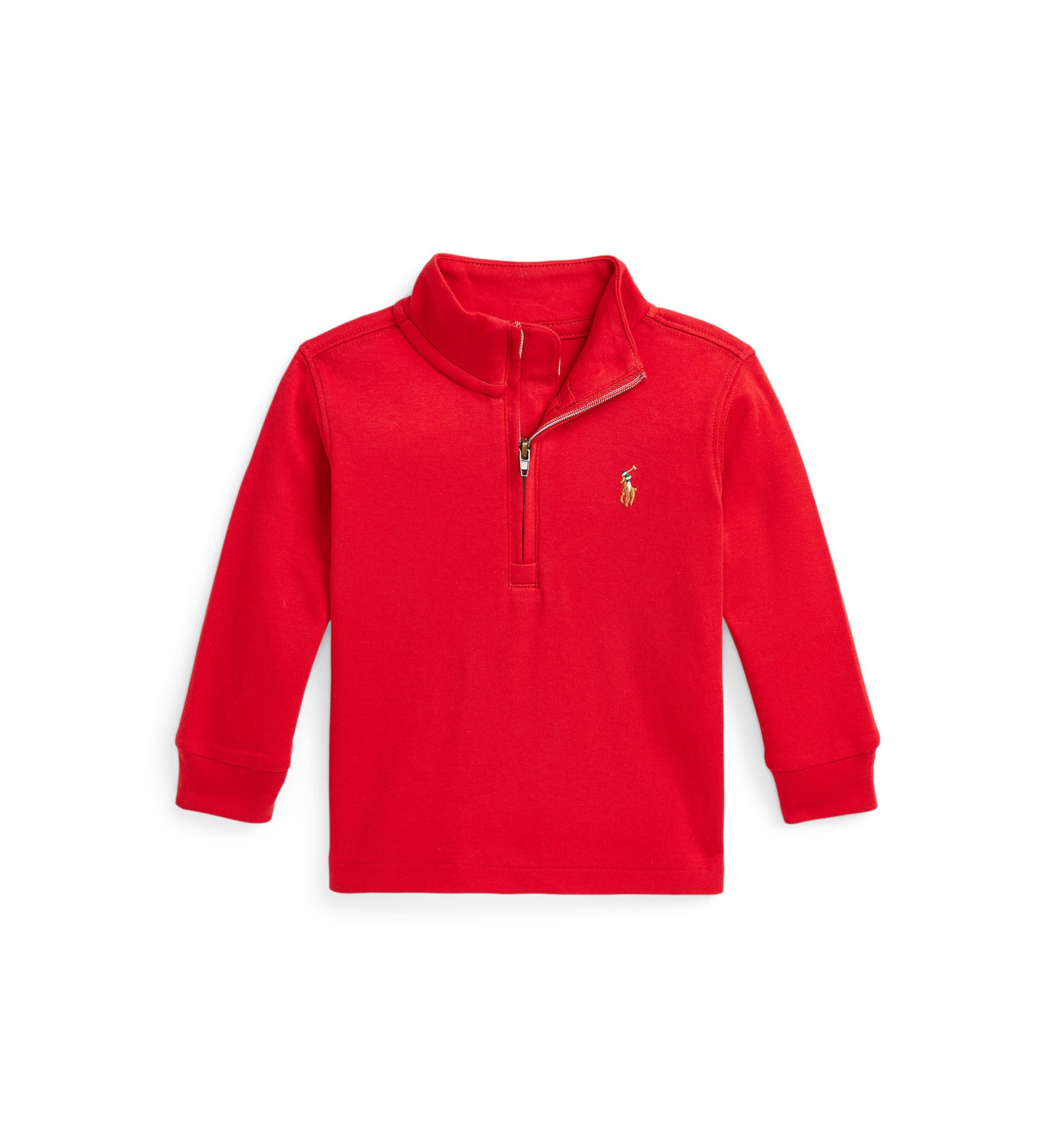 Baby Boys Cotton Interlock Quarter Zip Pullover Sweatshirt