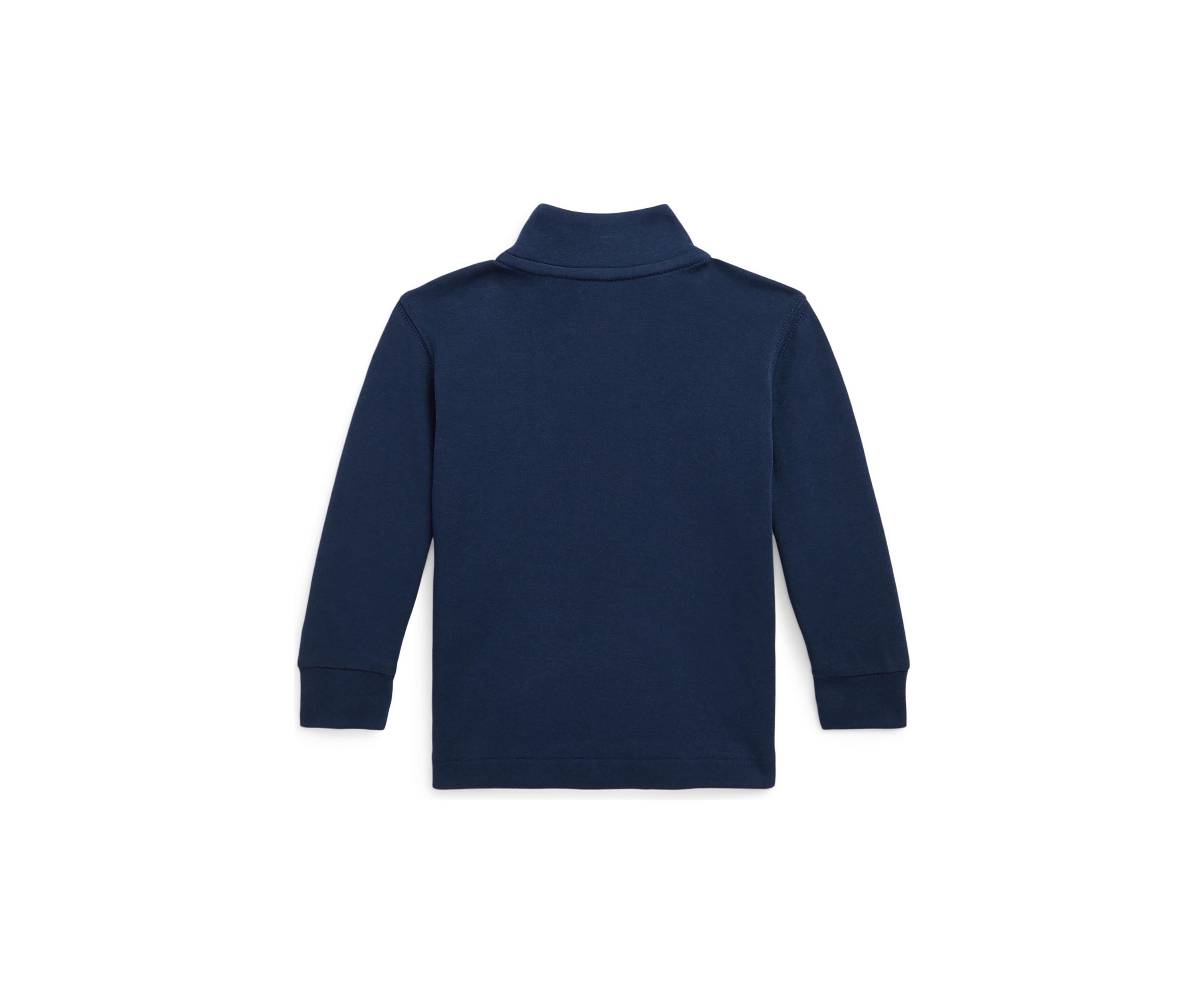 Baby Boys Cotton Interlock Quarter-Zip Pullover
