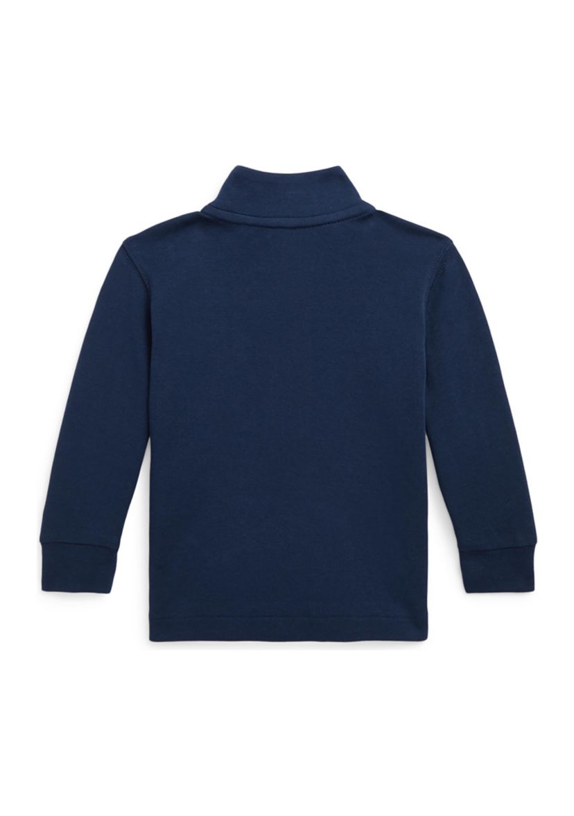 Baby Boys Cotton Interlock Quarter-Zip Pullover