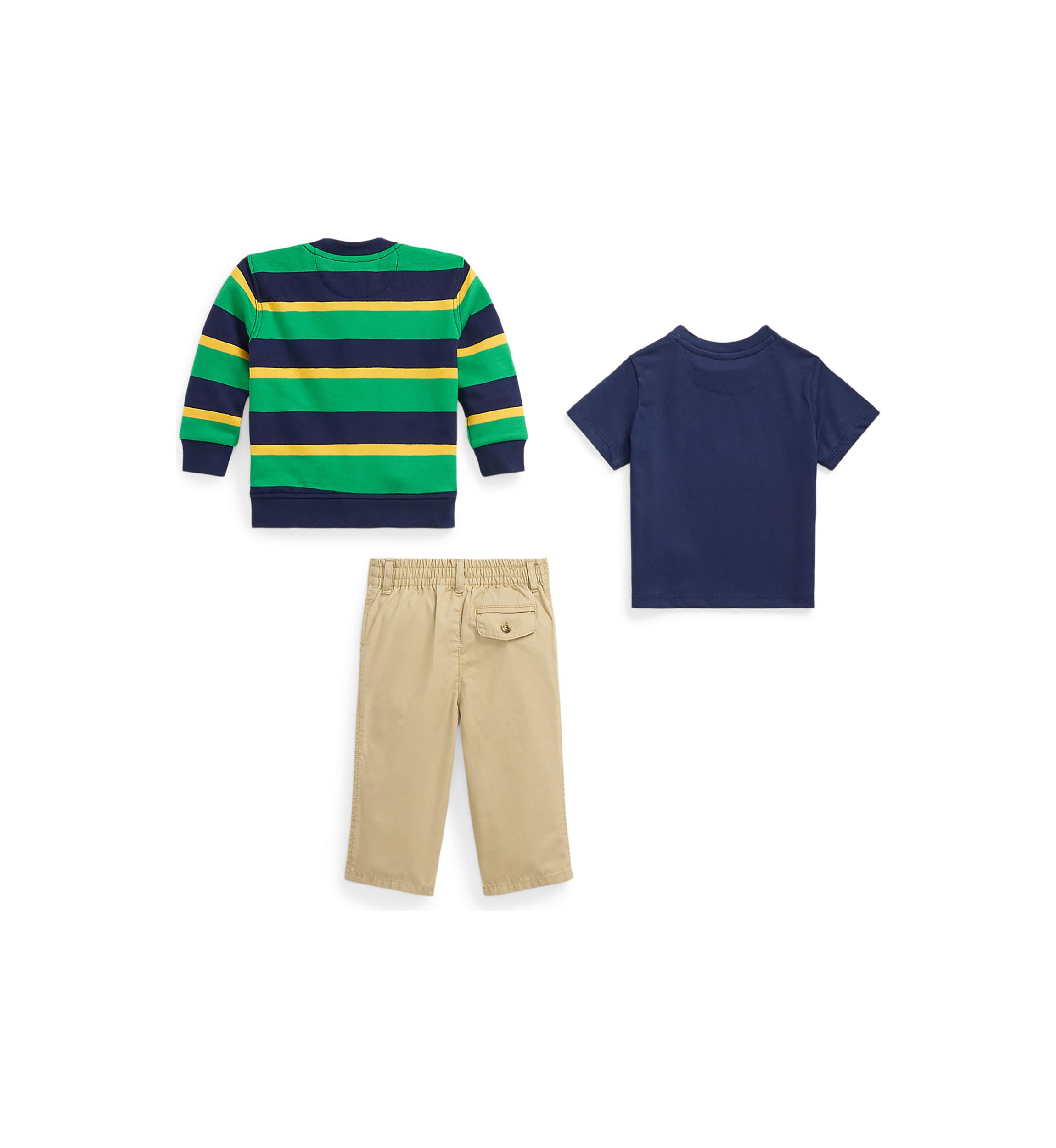Baby Boys Jersey T-Shirt, Fleece Cardigan & Pants Set