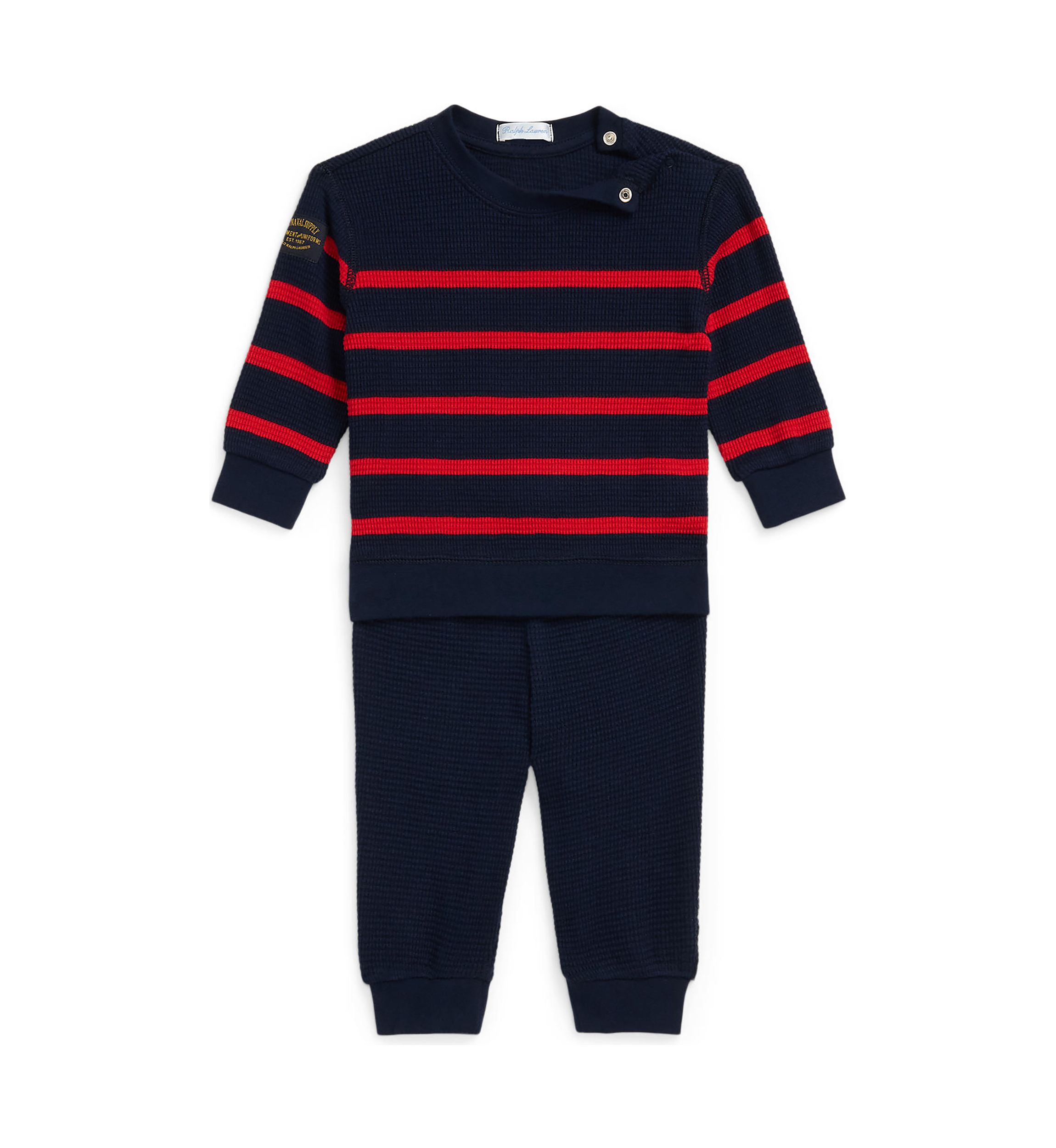 Baby Boys Waffle Knit Sweater and Pants Set