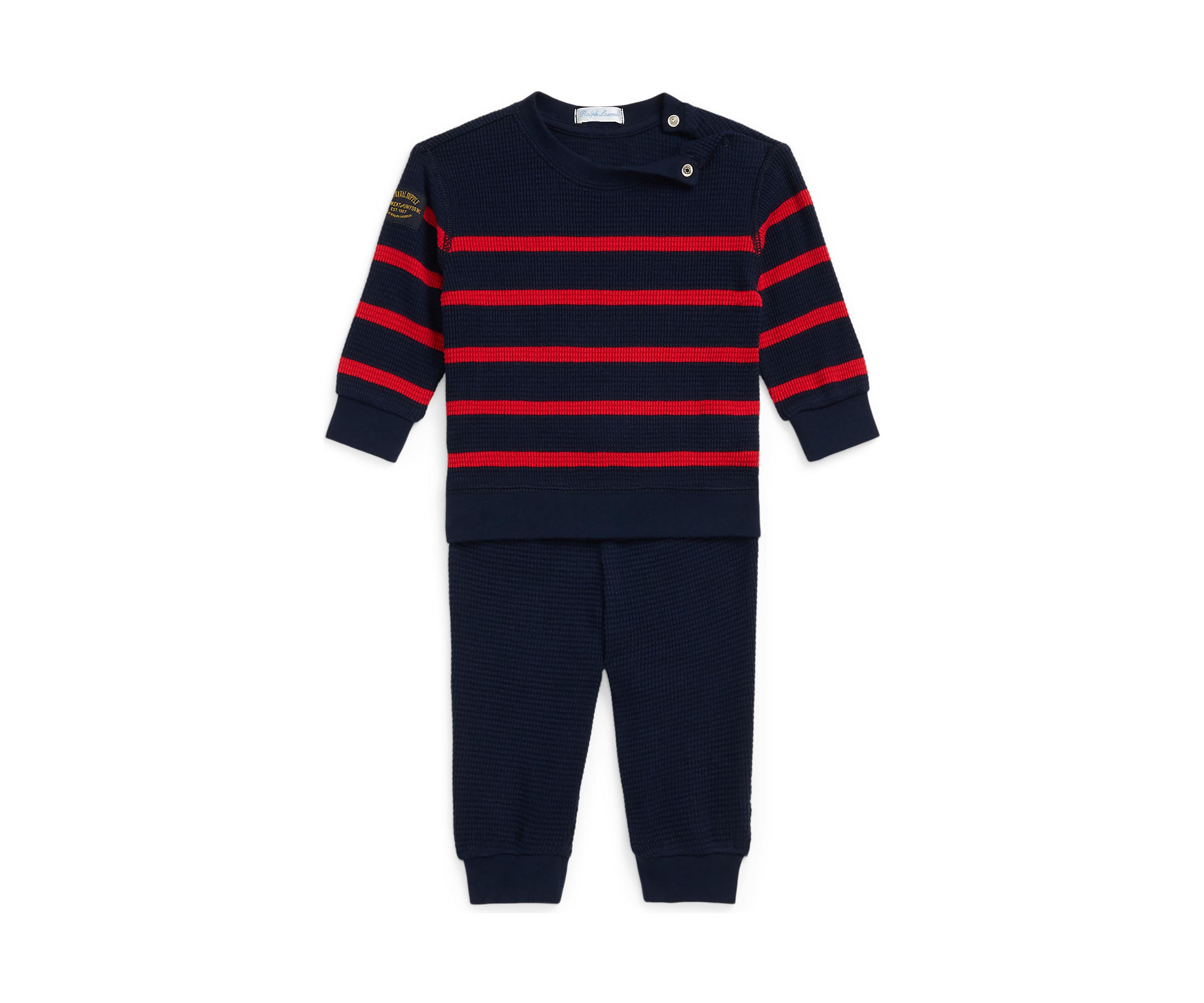 Baby Boys Waffle Knit Sweater and Pants Set