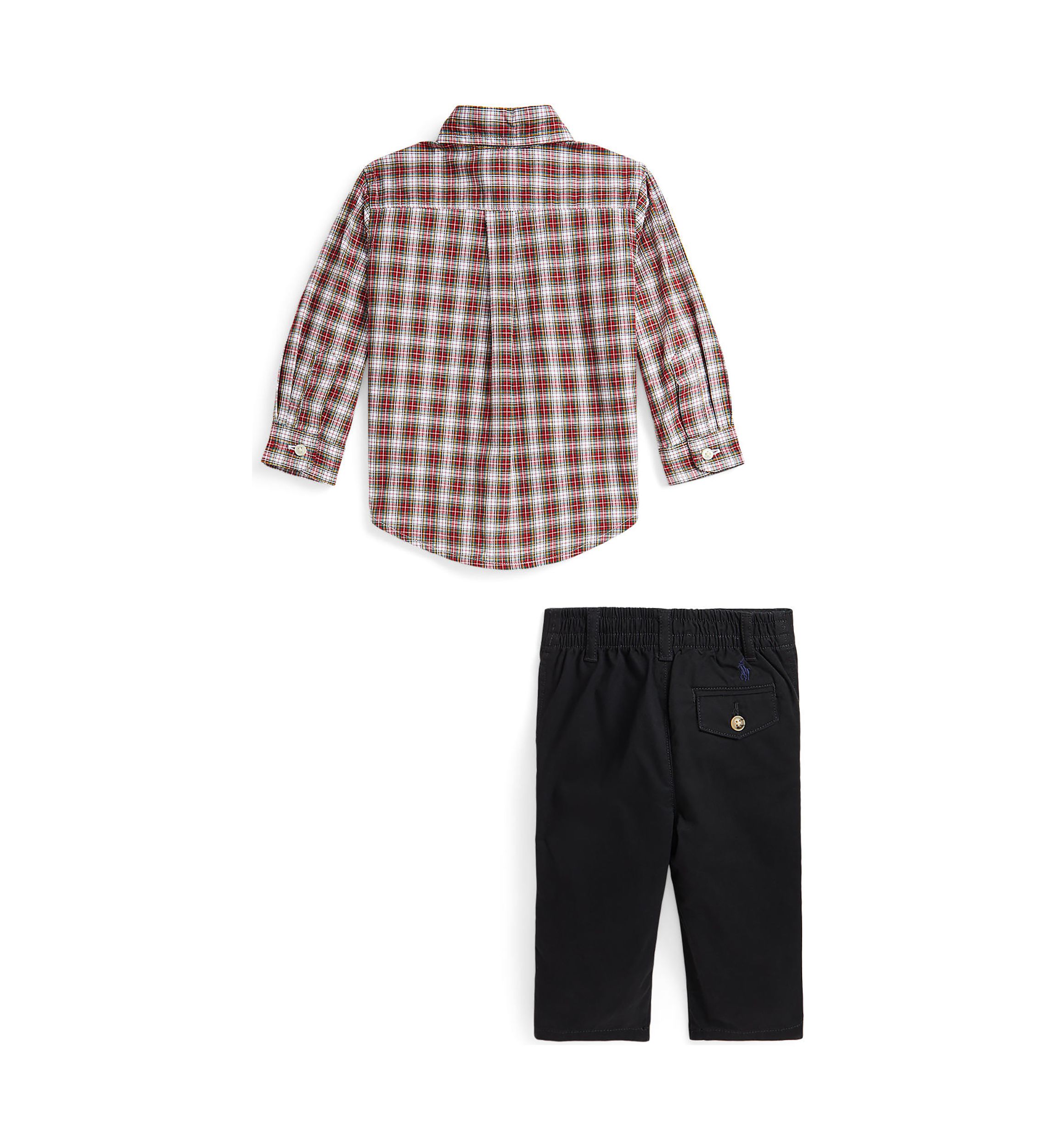 Baby Boys Plaid Poplin Shirt & Chino Pants Set