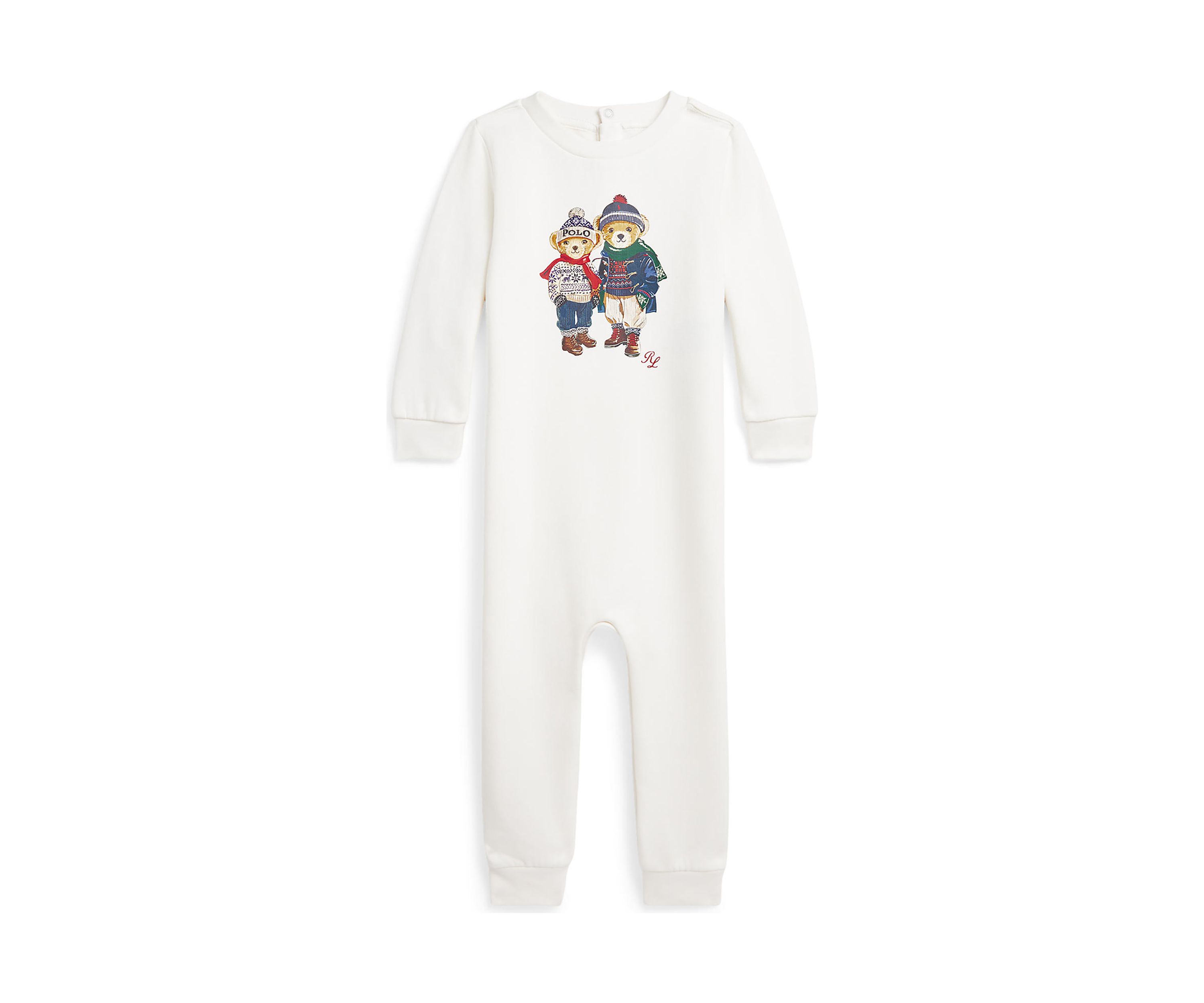 Baby Boys Polo Bear Fleece Coverall