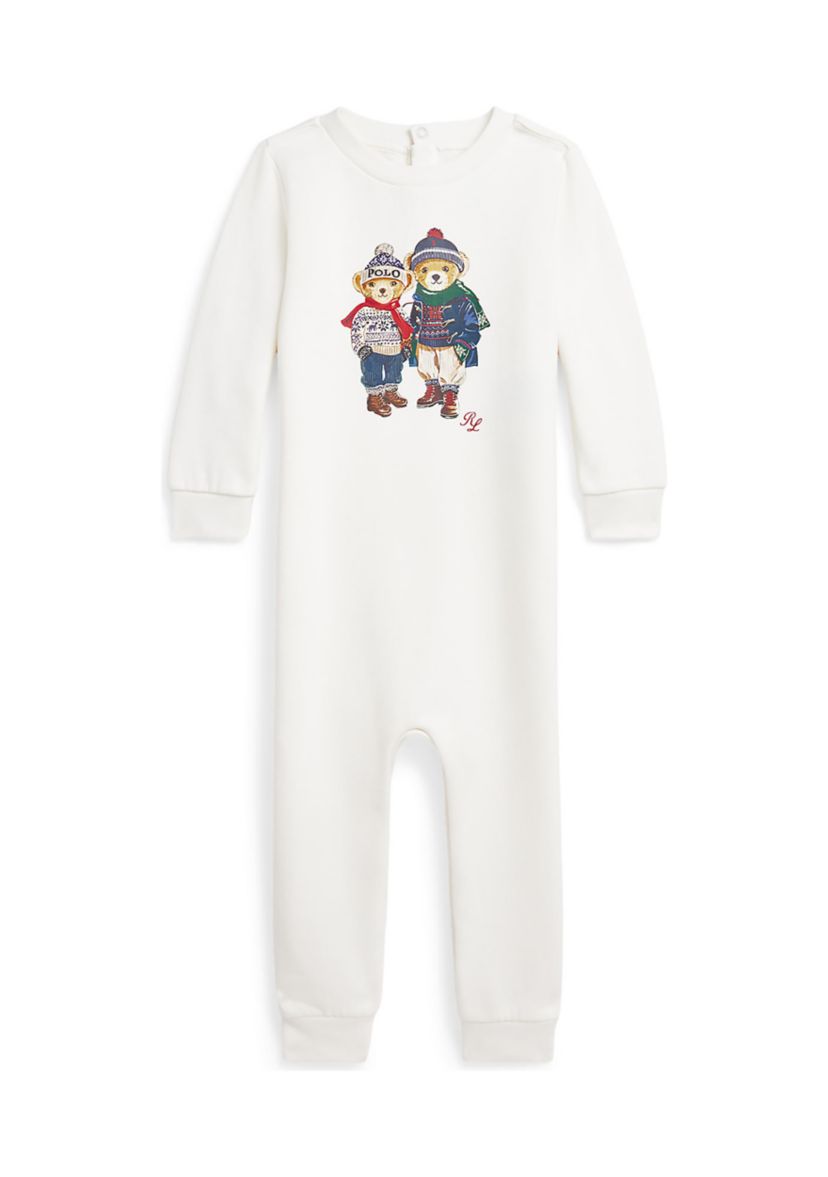 Baby Boys Polo Bear Fleece Coverall