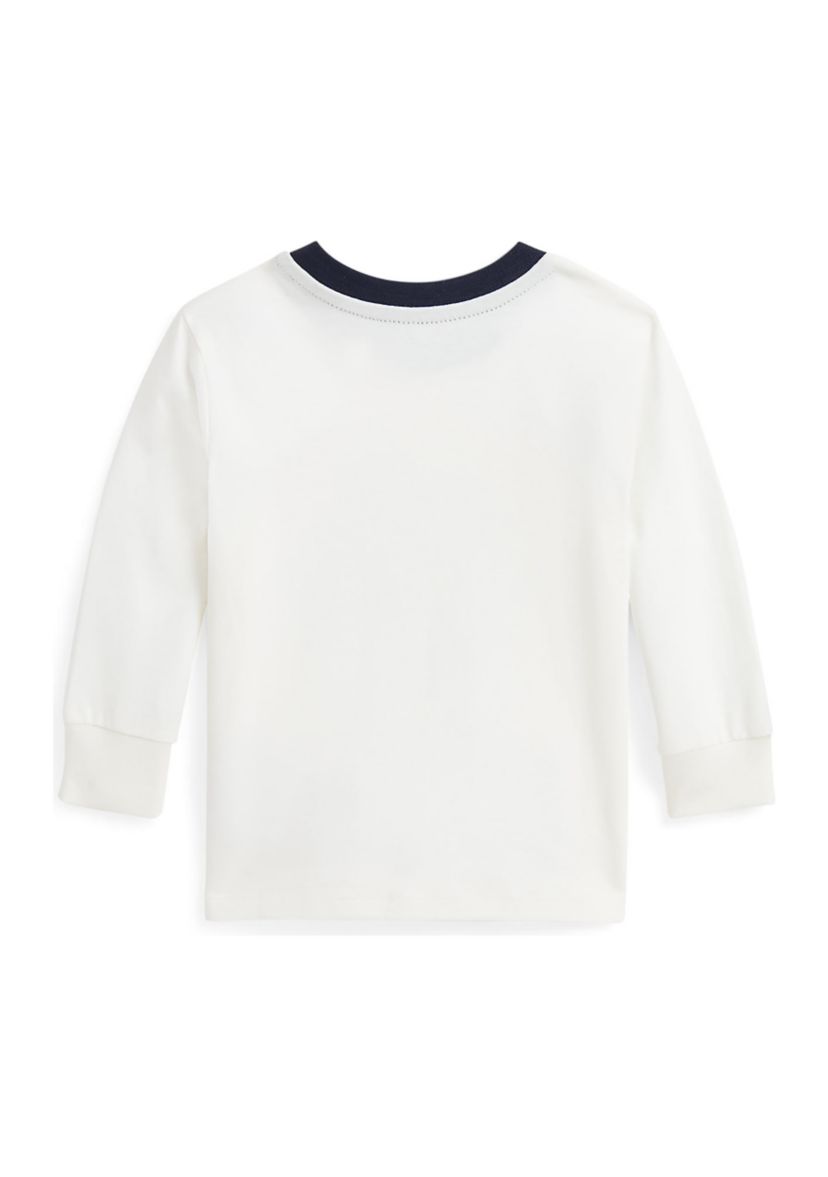 Baby Boys Polo Bear Cotton Long Sleeve T-Shirt