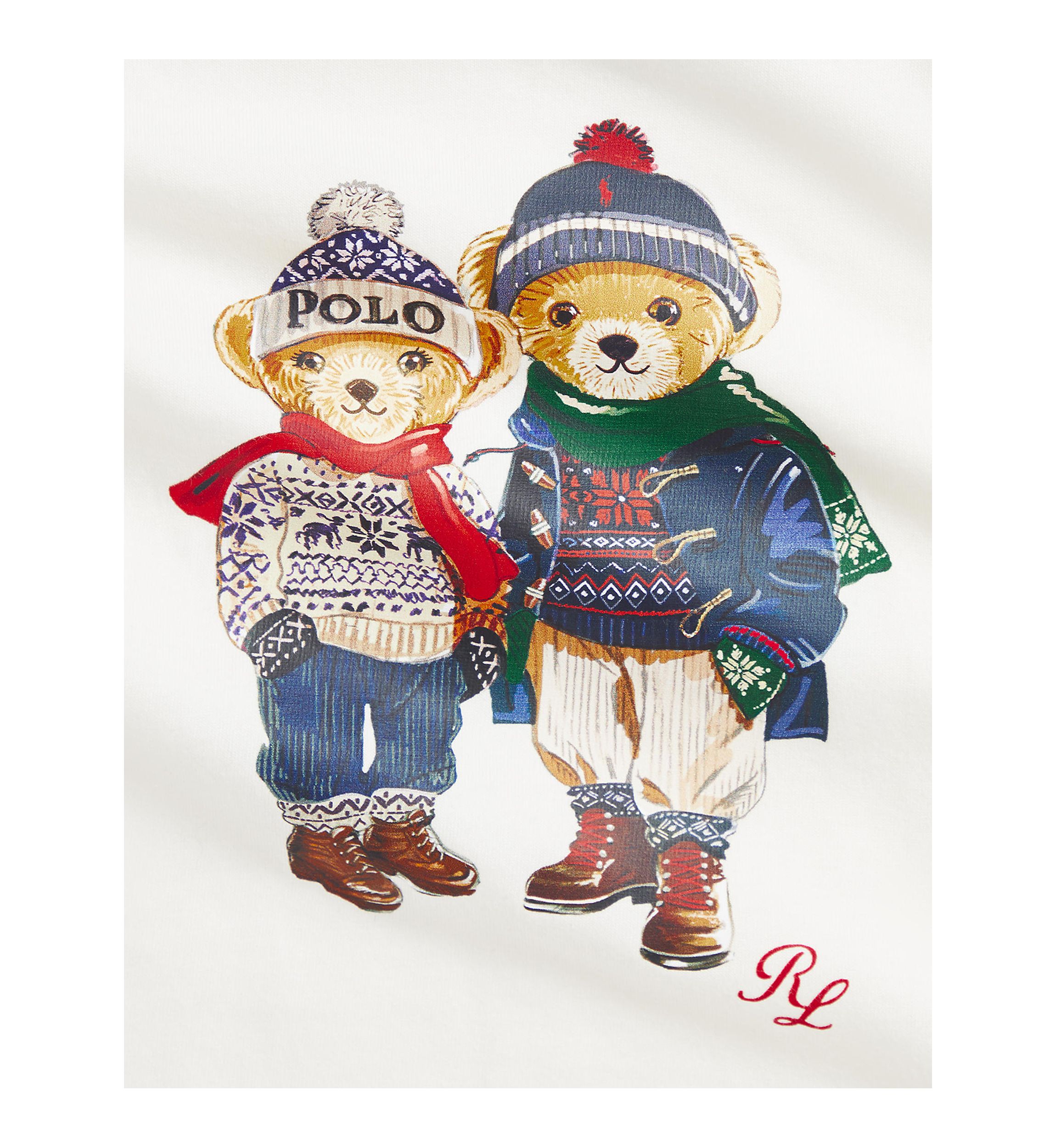 Baby Boys Polo Bear Cotton Long Sleeve T-Shirt