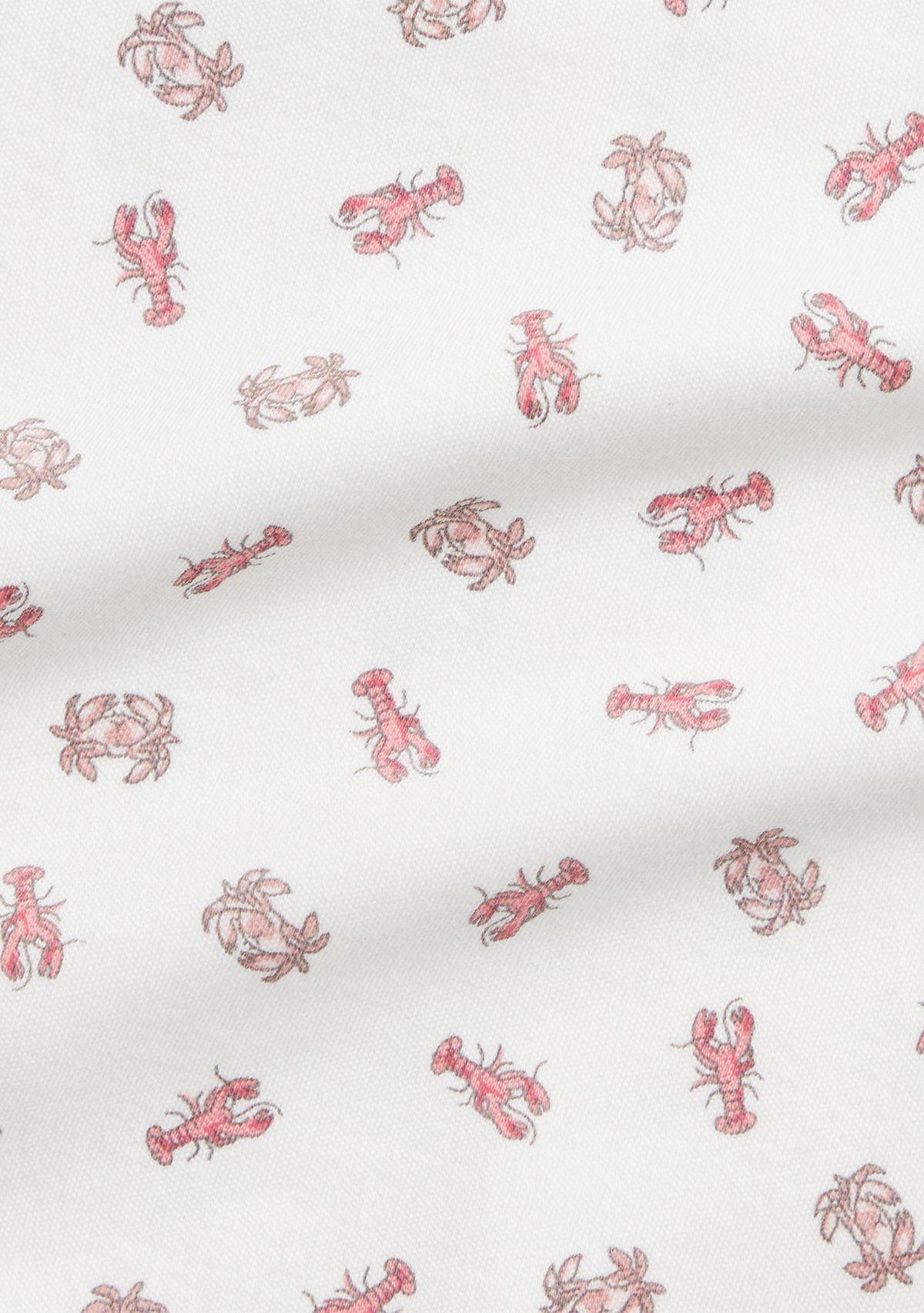 Baby Boys Crab Print Soft Cotton Polo Shortall