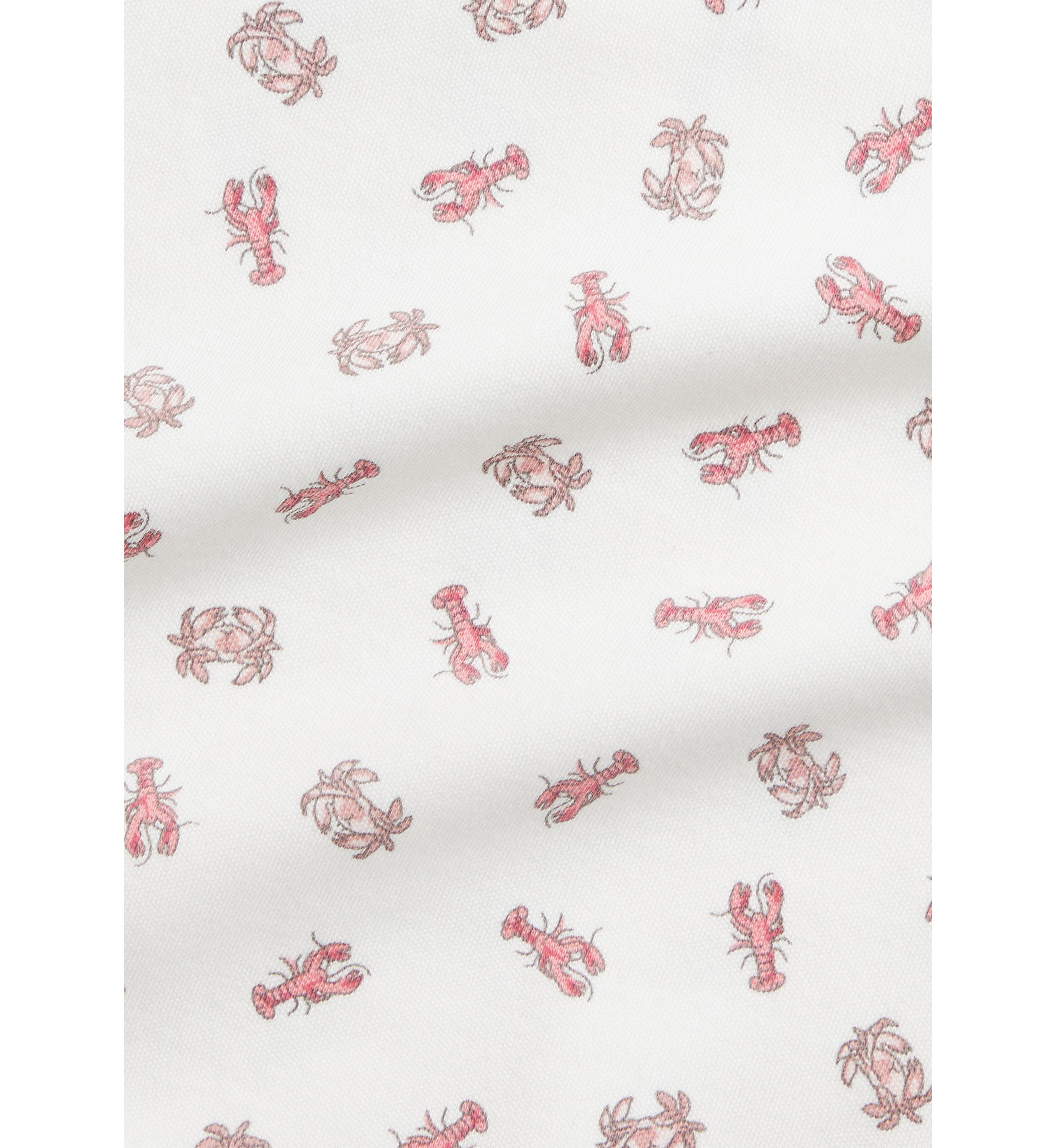 Baby Boys Crab Print Soft Cotton Polo Shortall