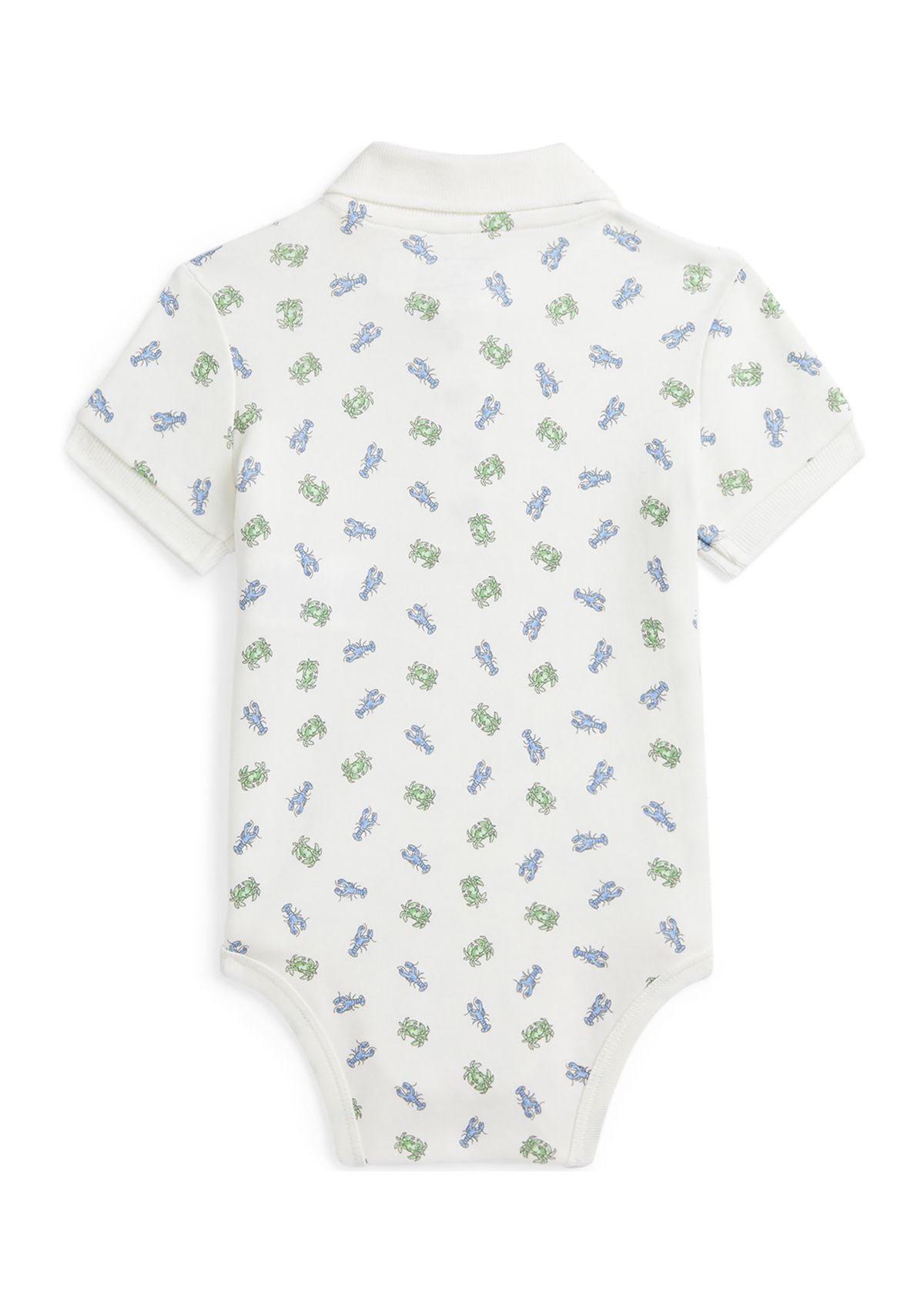 Baby Boys Crab Print Soft Cotton Polo Bodysuit