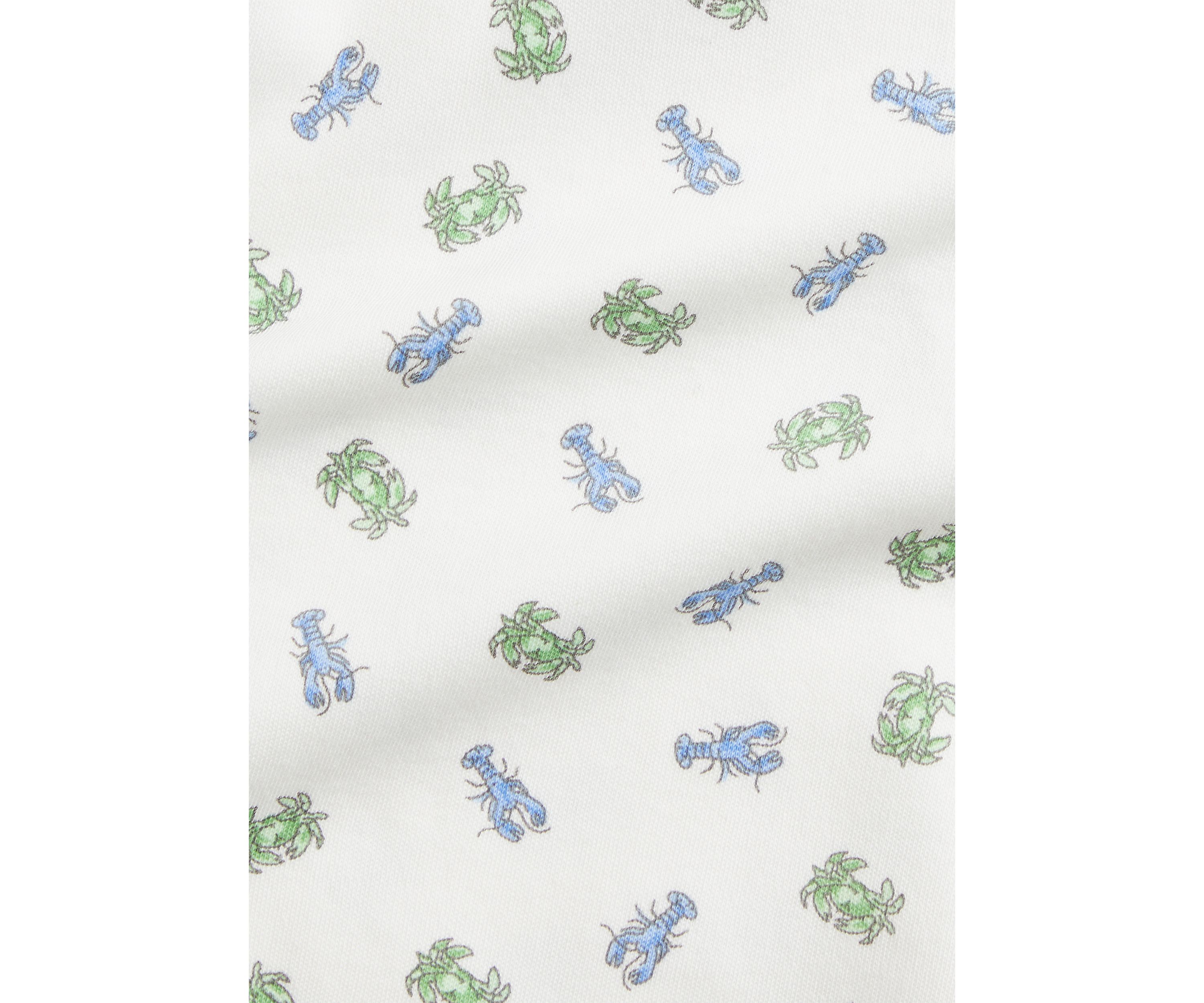 Baby Boys Crab Print Soft Cotton Polo Bodysuit
