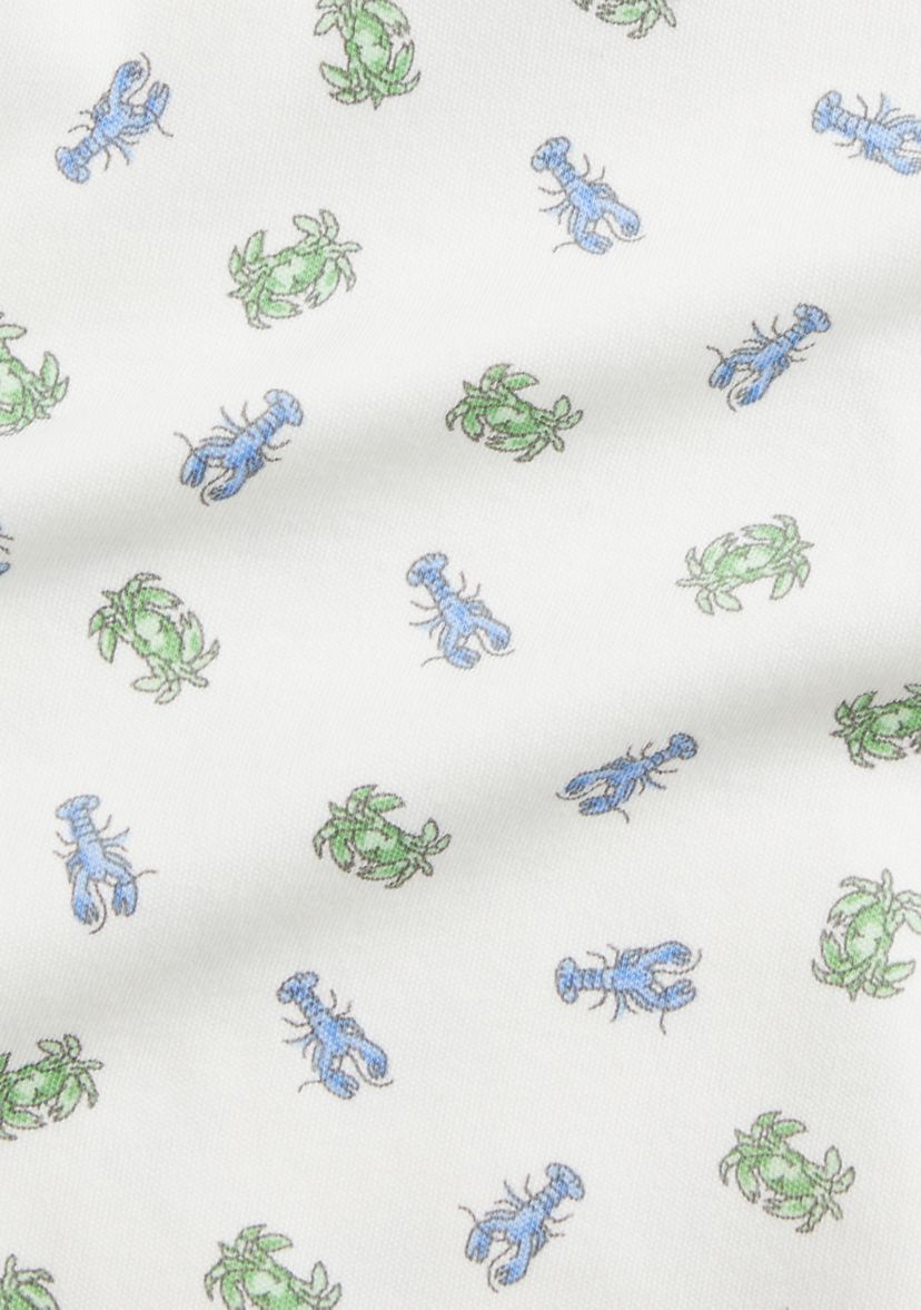 Baby Boys Crab Print Soft Cotton Polo Bodysuit