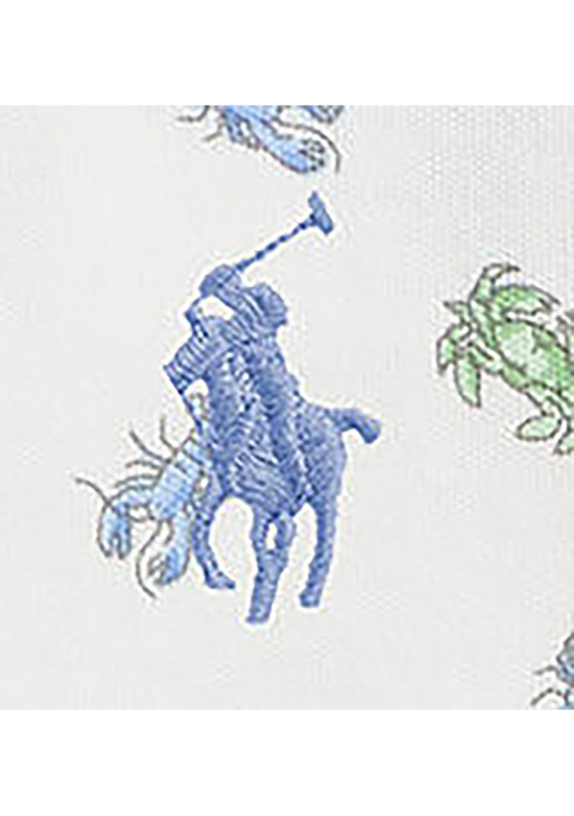 Baby Boys Crab Print Soft Cotton Polo Bodysuit