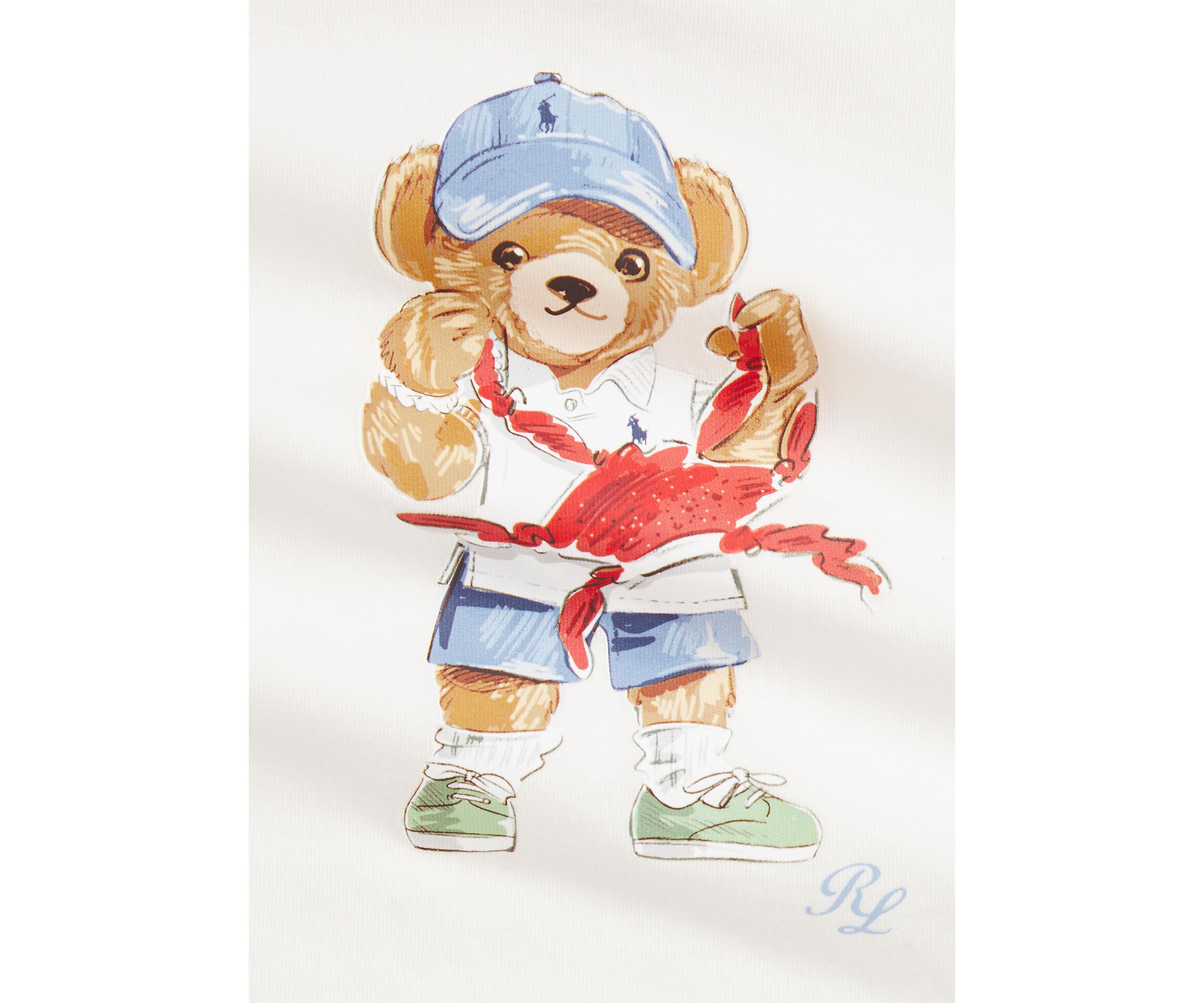 Baby Boys Polo Bear Cotton T-Shirt & Shorts Set