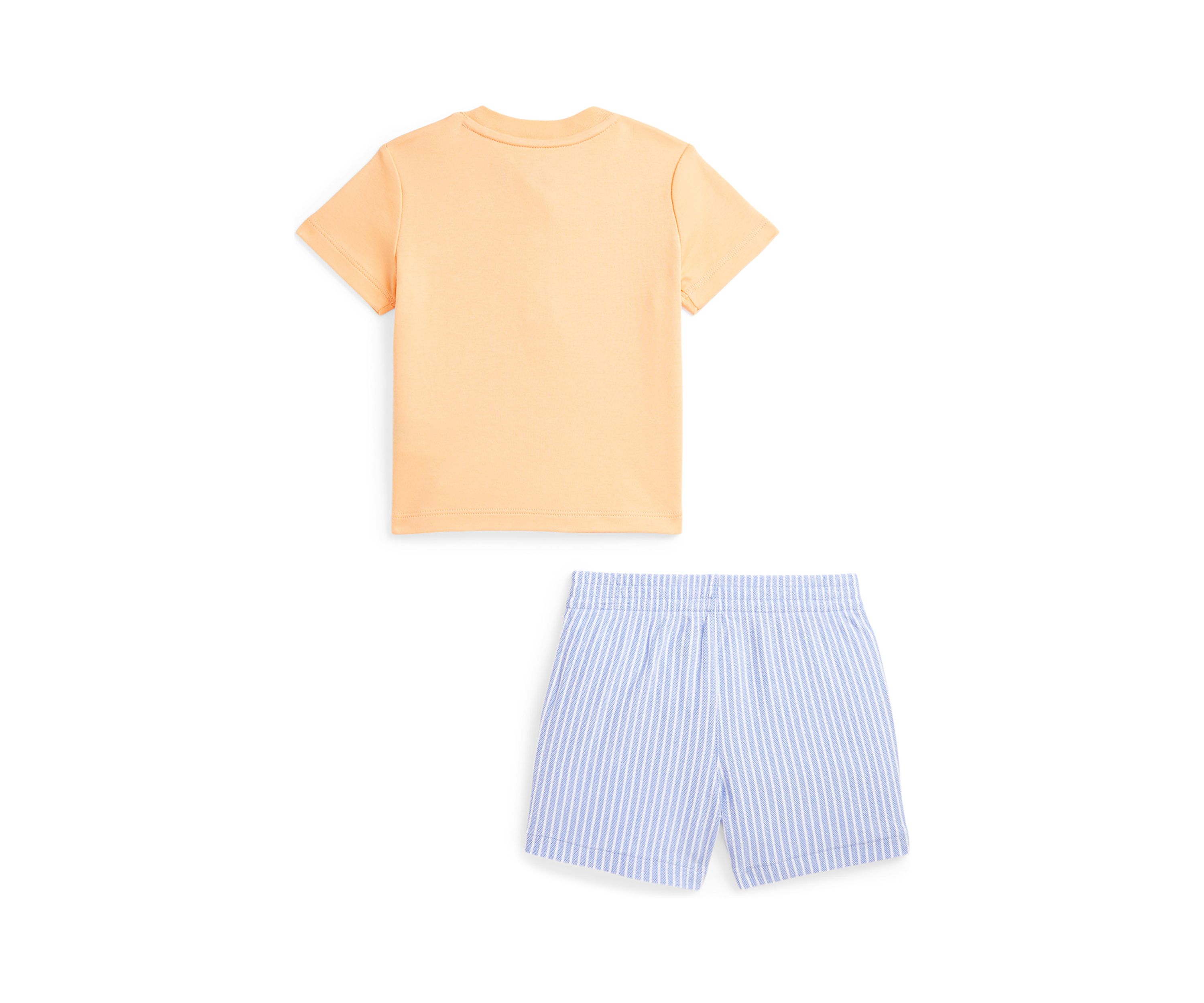 Baby Boys Polo Bear Henley Shirt & Mesh Shorts Set