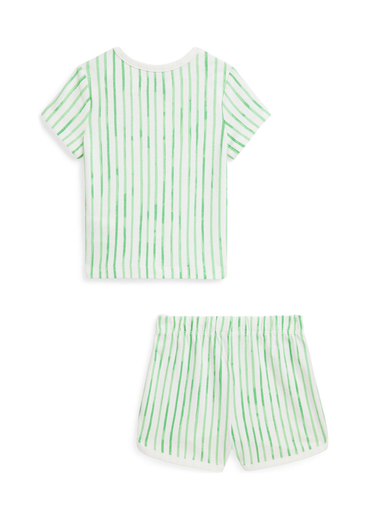 Baby Boys Striped Cotton Jersey T-Shirt & Shorts Set