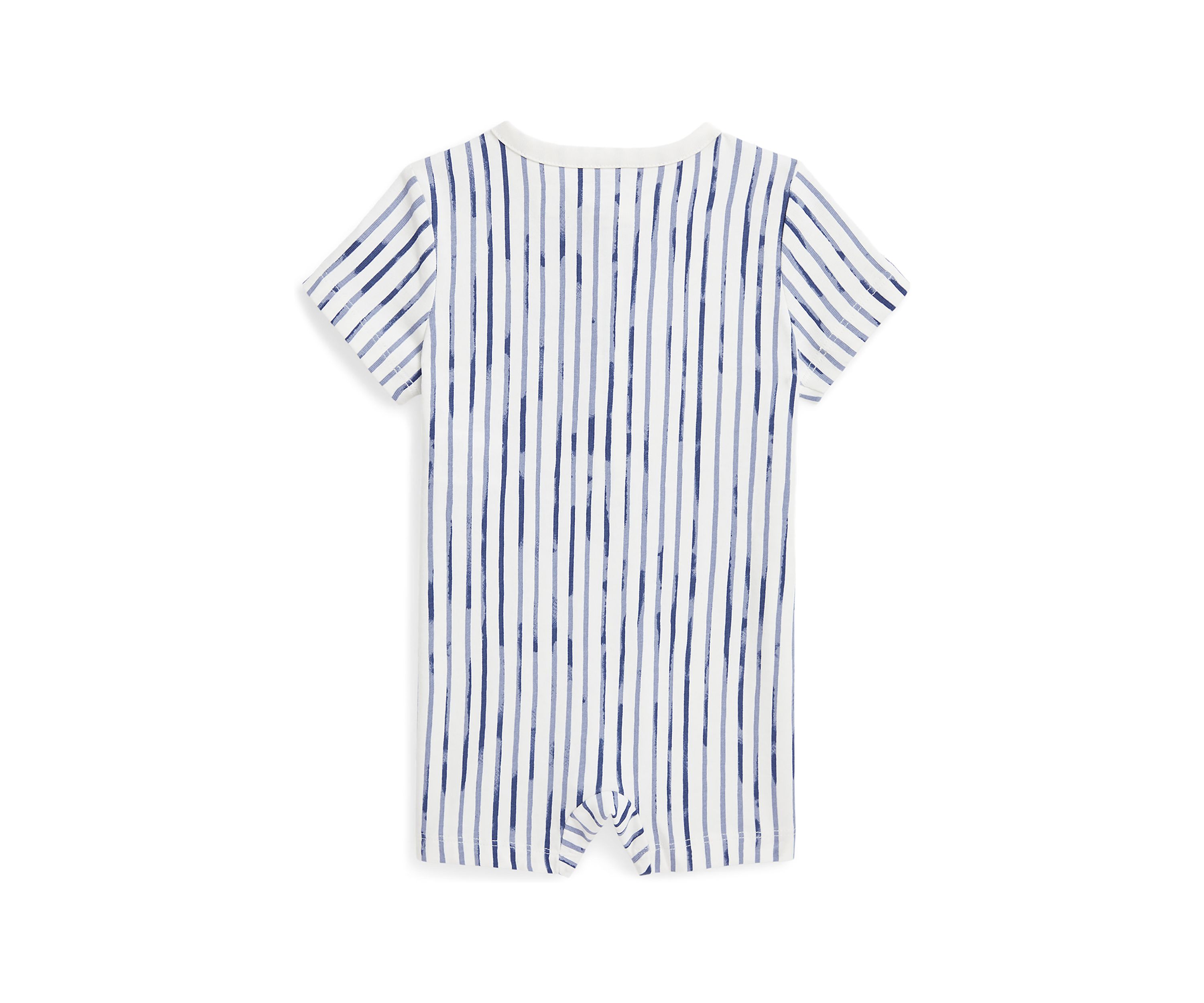 Baby Boys Striped Cotton Henley Shortall