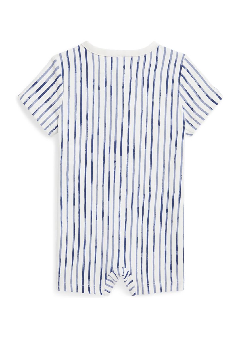 Baby Boys Striped Cotton Henley Shortall