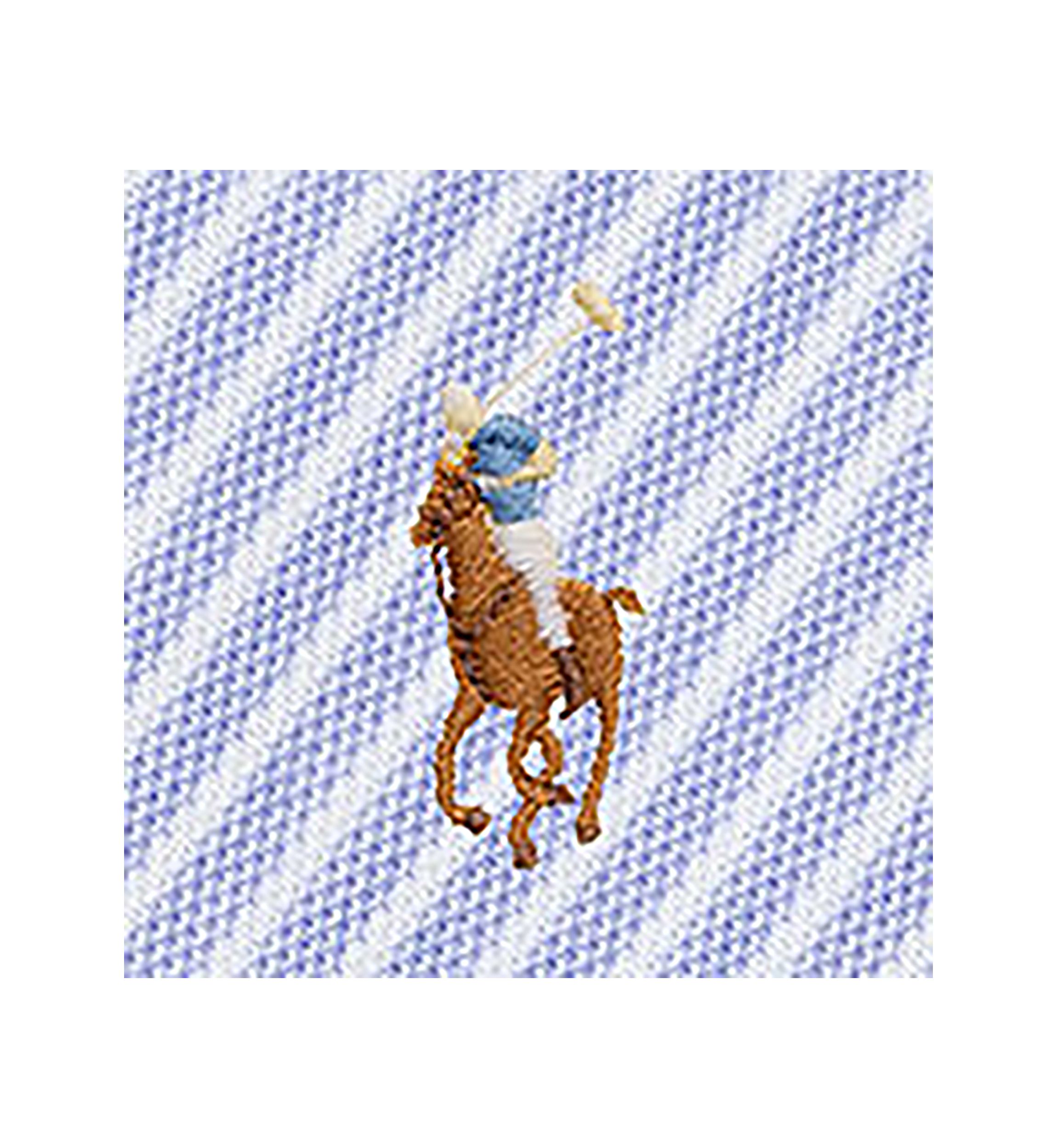 Baby Boys Striped Oxford Mesh Fun Polo Shortall