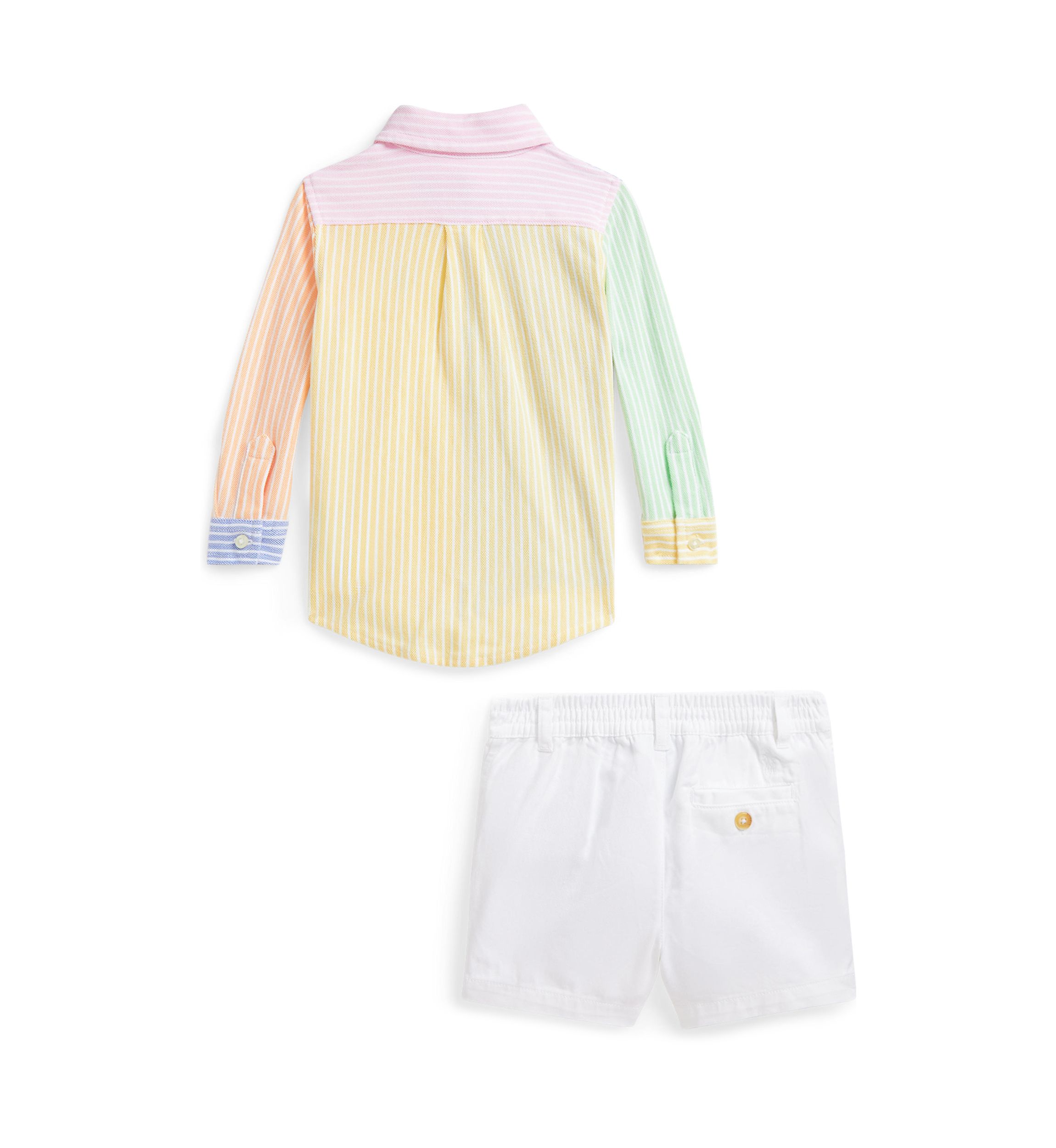 Baby Boys Cotton Fun Shirt & Chino Shorts Set