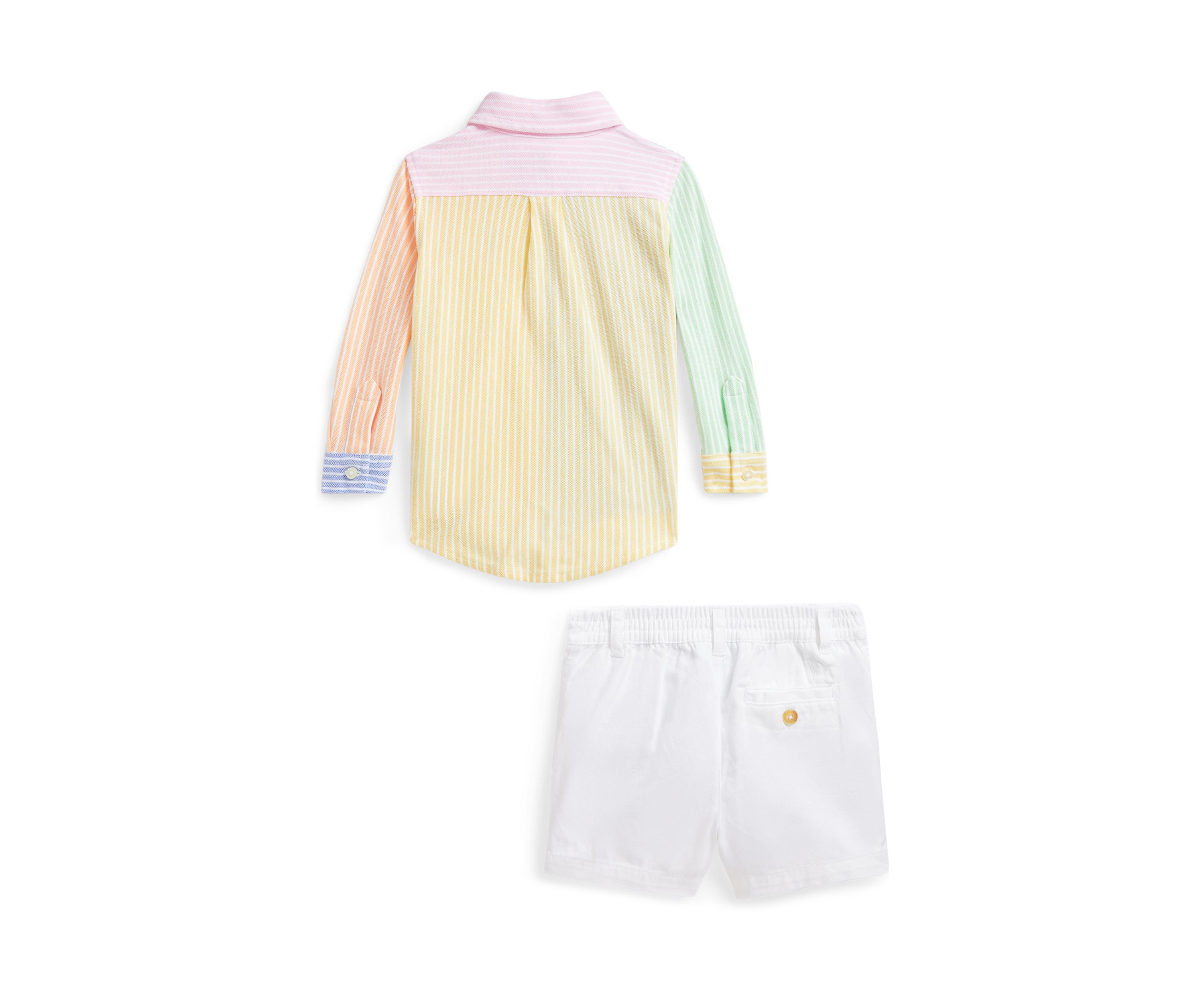 Baby Boys Cotton Fun Shirt & Chino Shorts Set