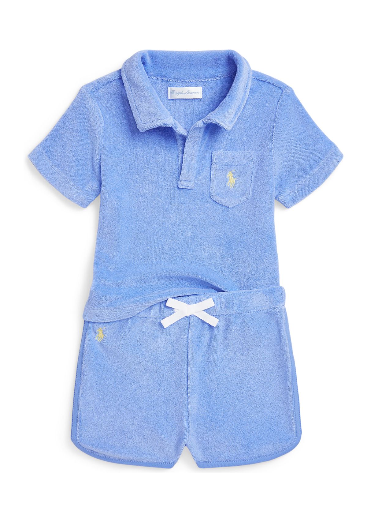 Baby Boys Terry Polo Shirt & Short Set