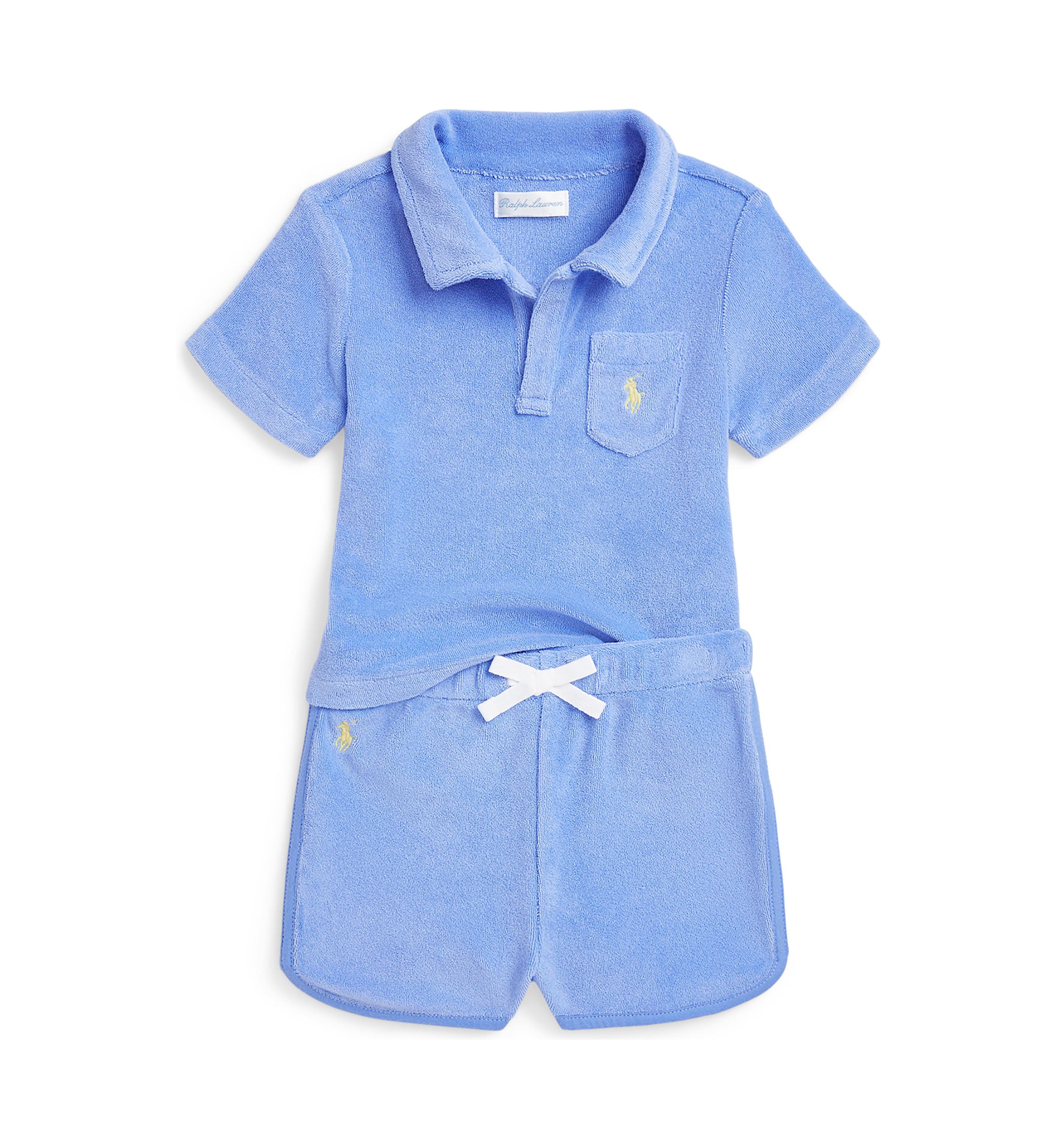 Baby Boys Terry Polo Shirt & Short Set