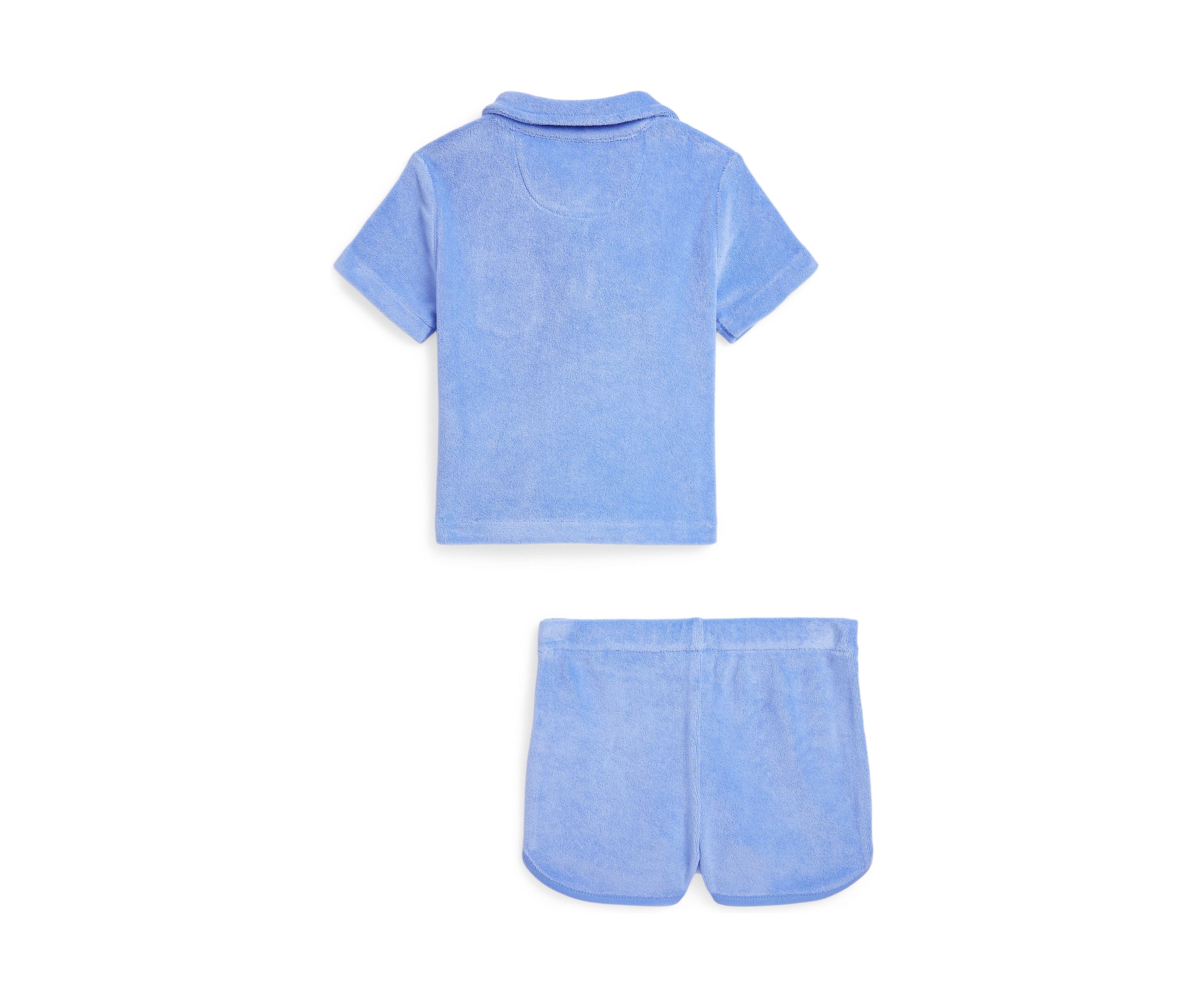Baby Boys Terry Polo Shirt & Short Set