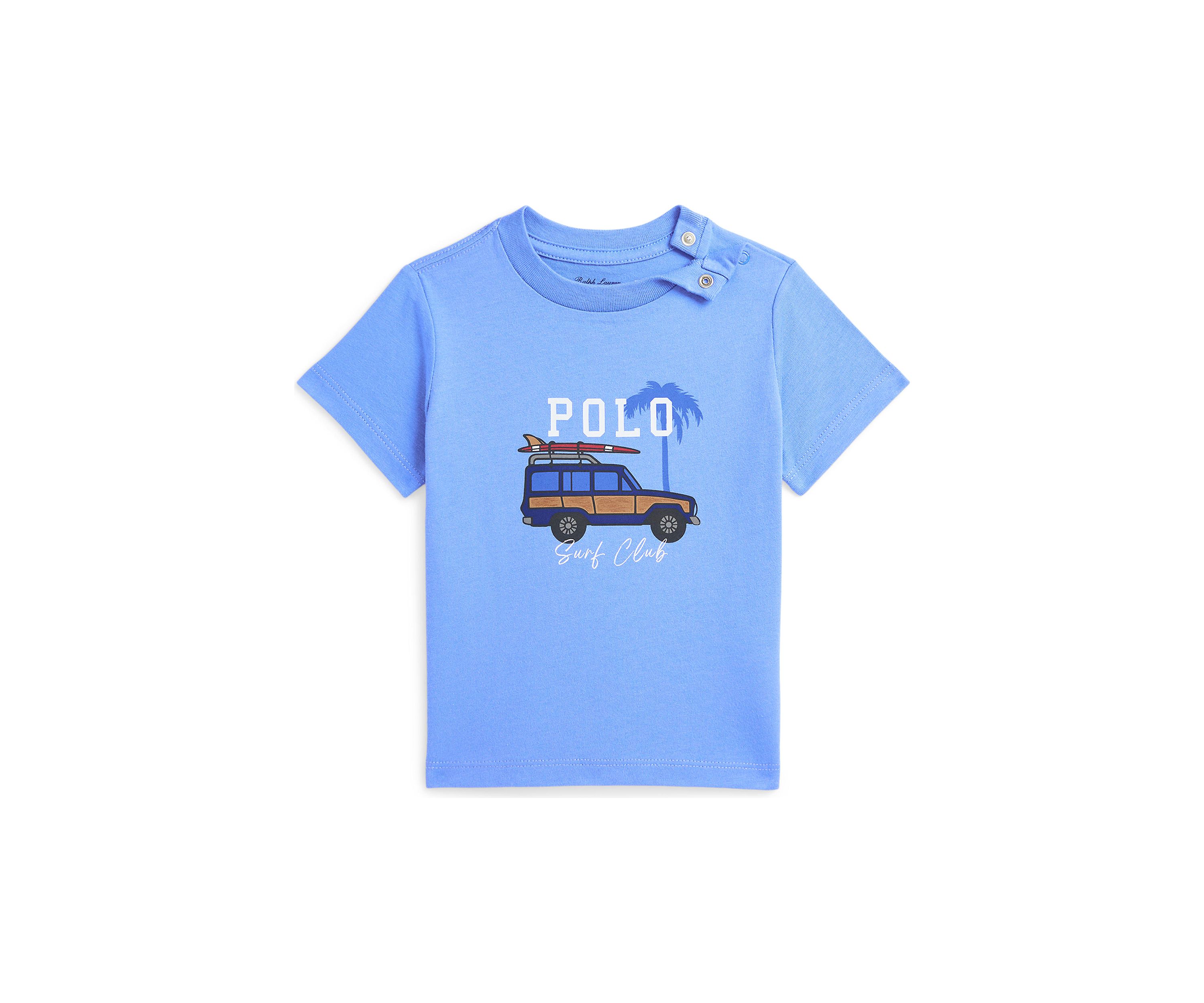 Baby Boys Car Printed Cotton Jersey T-Shirt