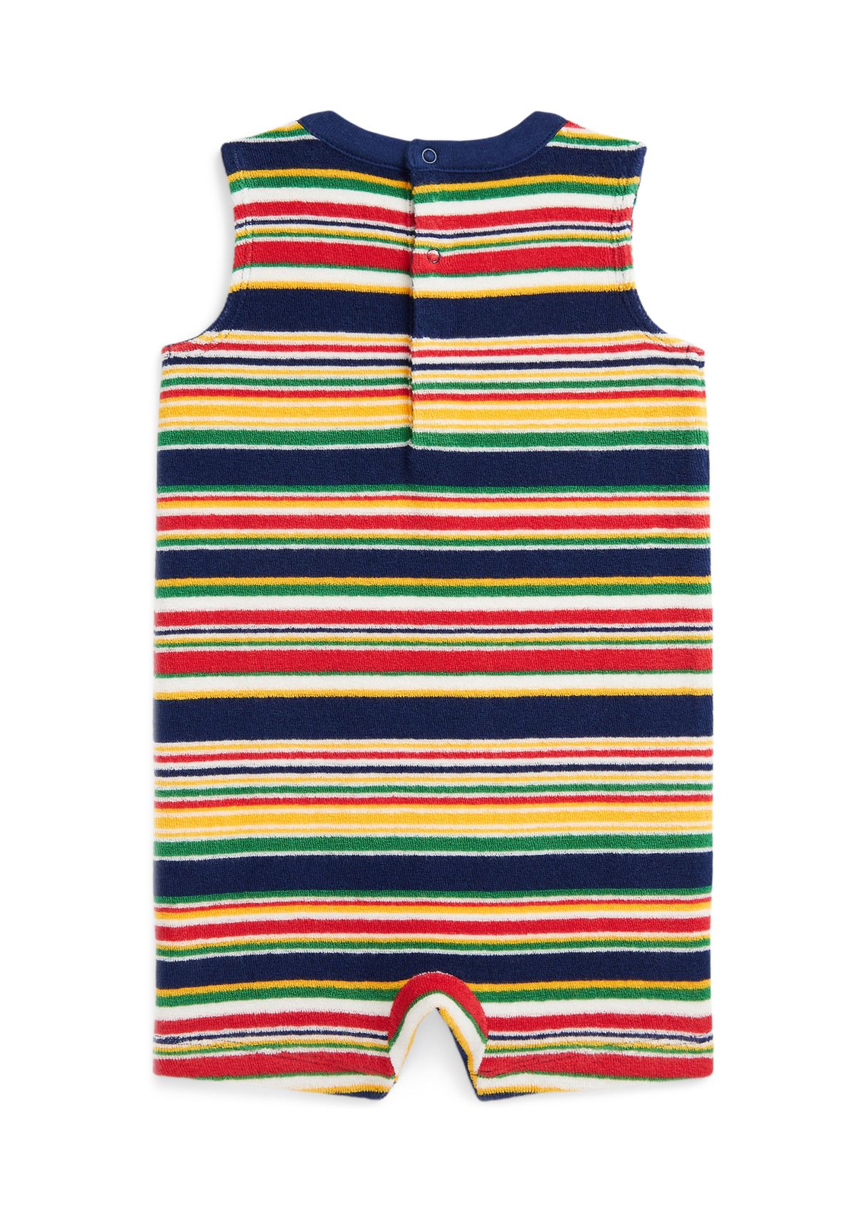 Baby Boys Striped Cotton Terry Shortall