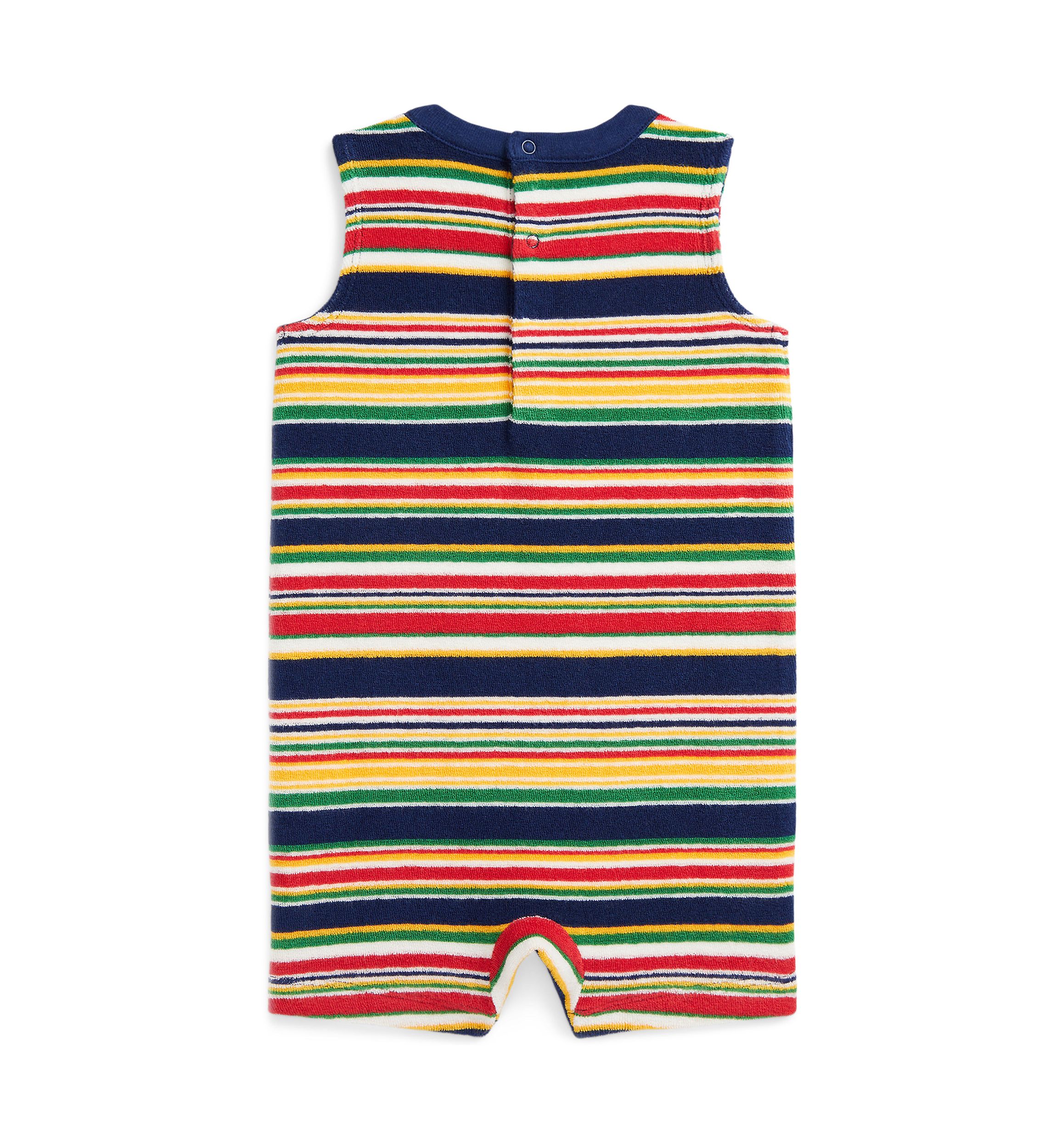 Baby Boys Striped Cotton Terry Shortall