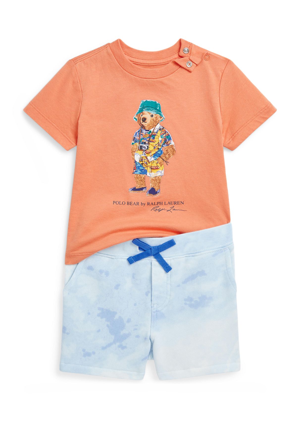 Baby Boys Polo Bear Jersey T-Shirt & Terry Shorts Set