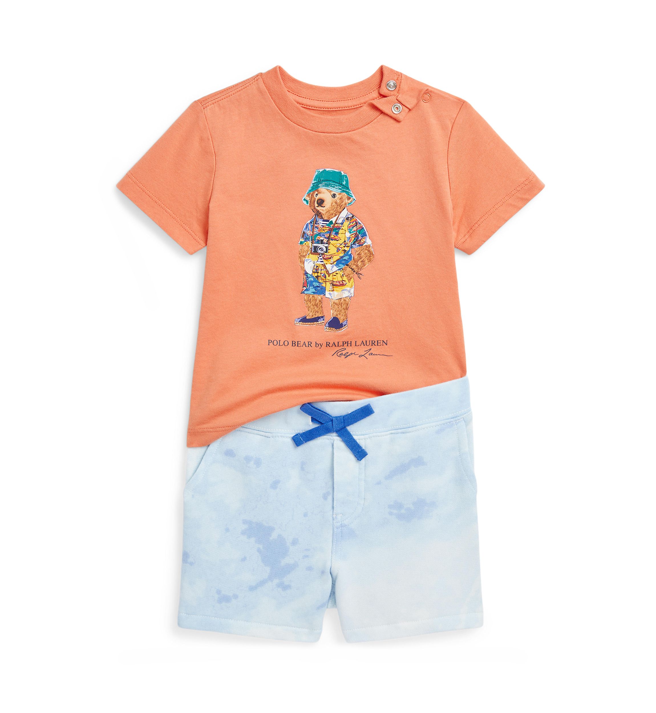 Baby Boys Polo Bear Jersey T-Shirt & Terry Shorts Set