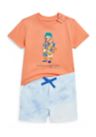 Baby Boys Polo Bear Jersey T-Shirt & Terry Shorts Set