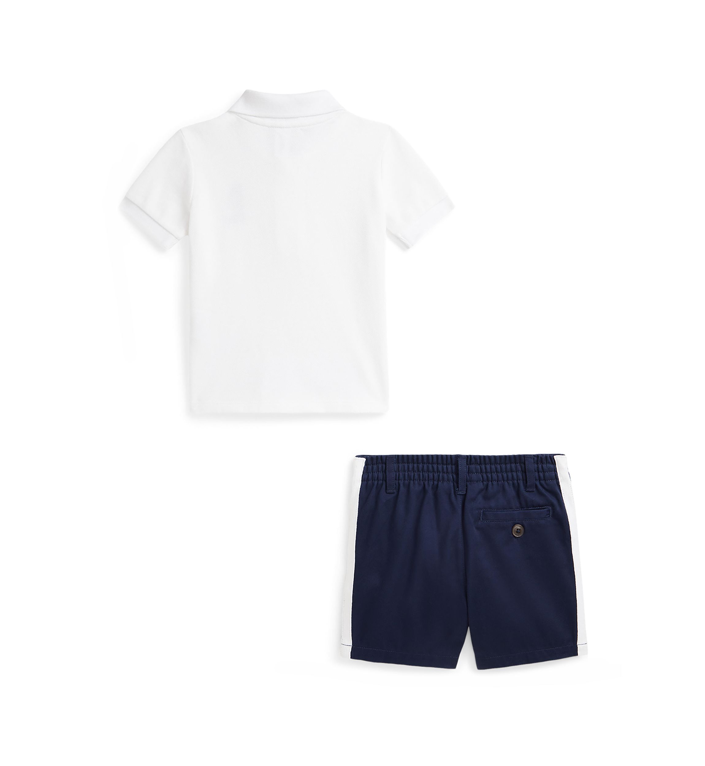 Baby Boys Bear Cotton Polo Shirt & Chino Short Set