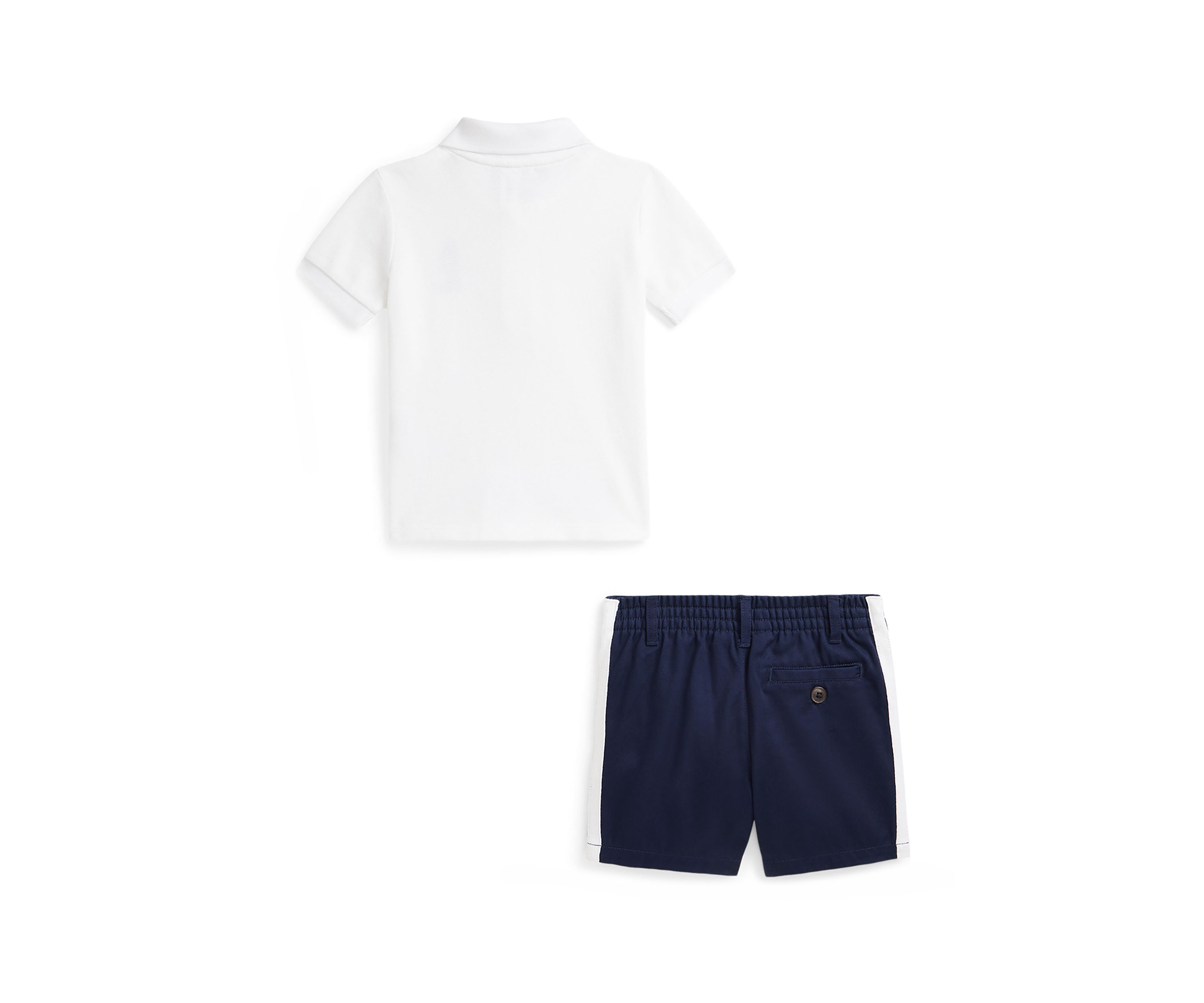 Baby Boys Bear Cotton Polo Shirt & Chino Short Set