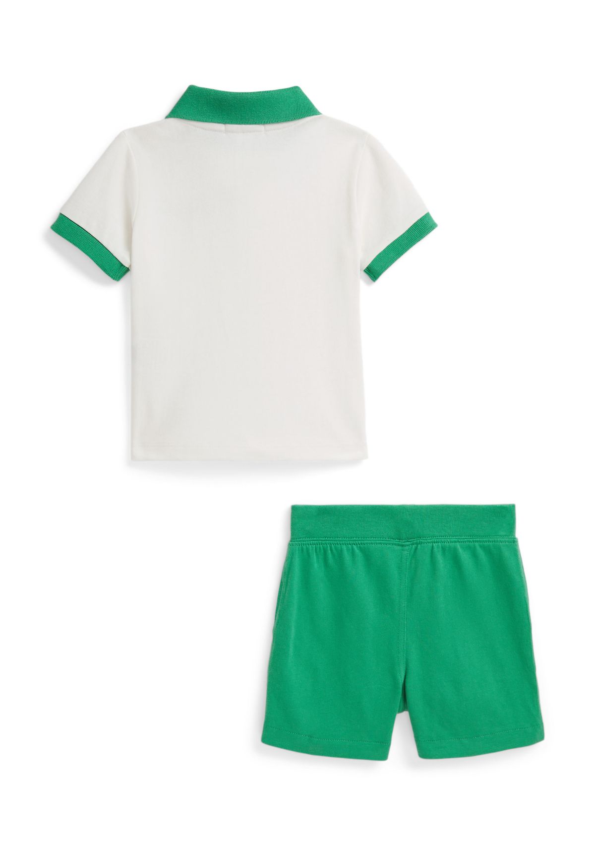 Baby Boys Logo Cotton Polo Shirt and Shorts Set