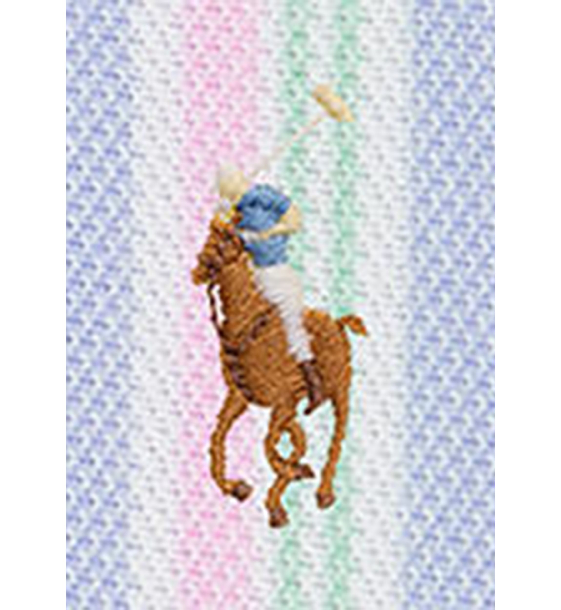 Baby Boys Striped Oxford Mesh Polo Bodysuit