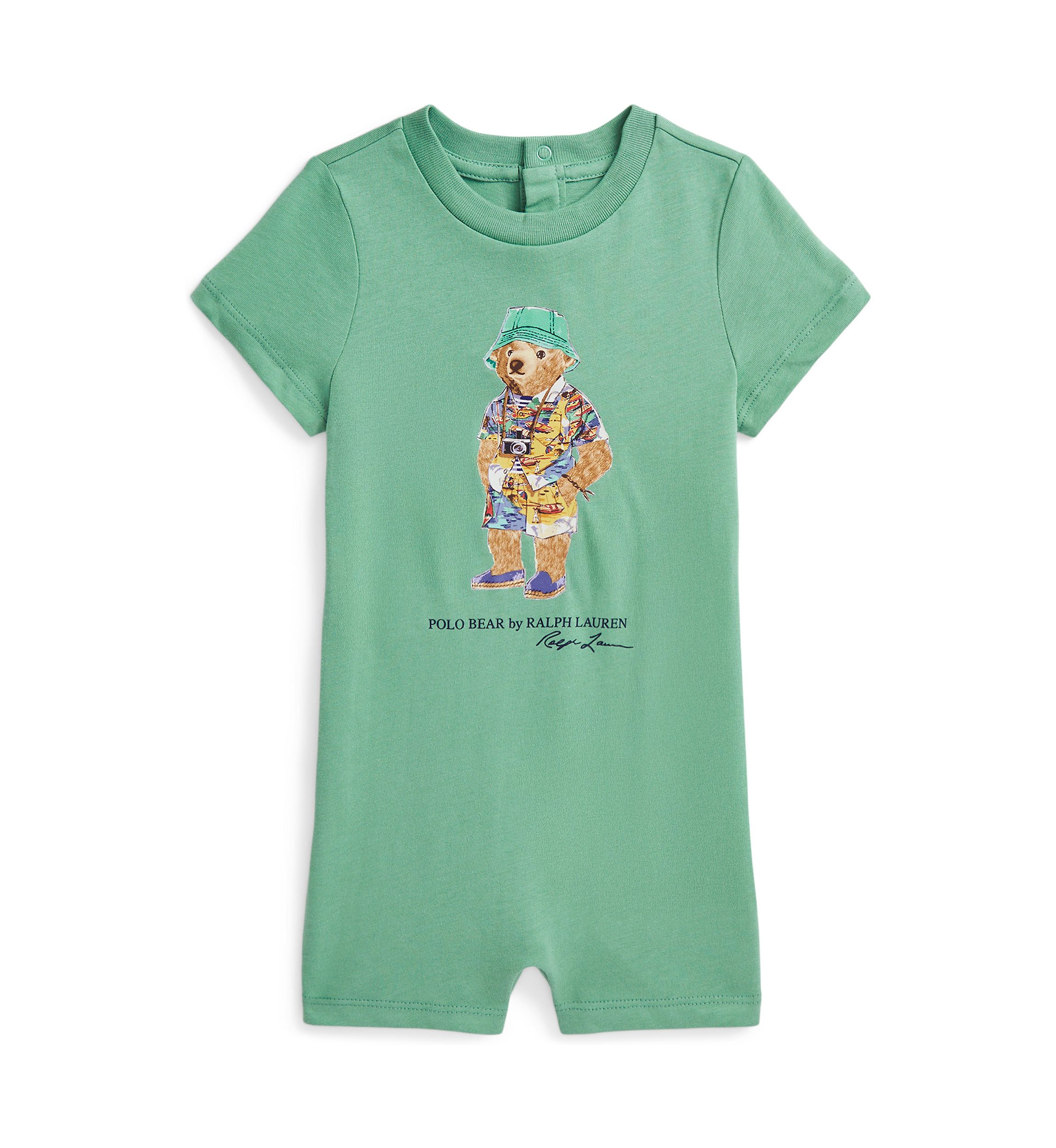 Baby Boys Polo Bear Cotton Jersey Shortall