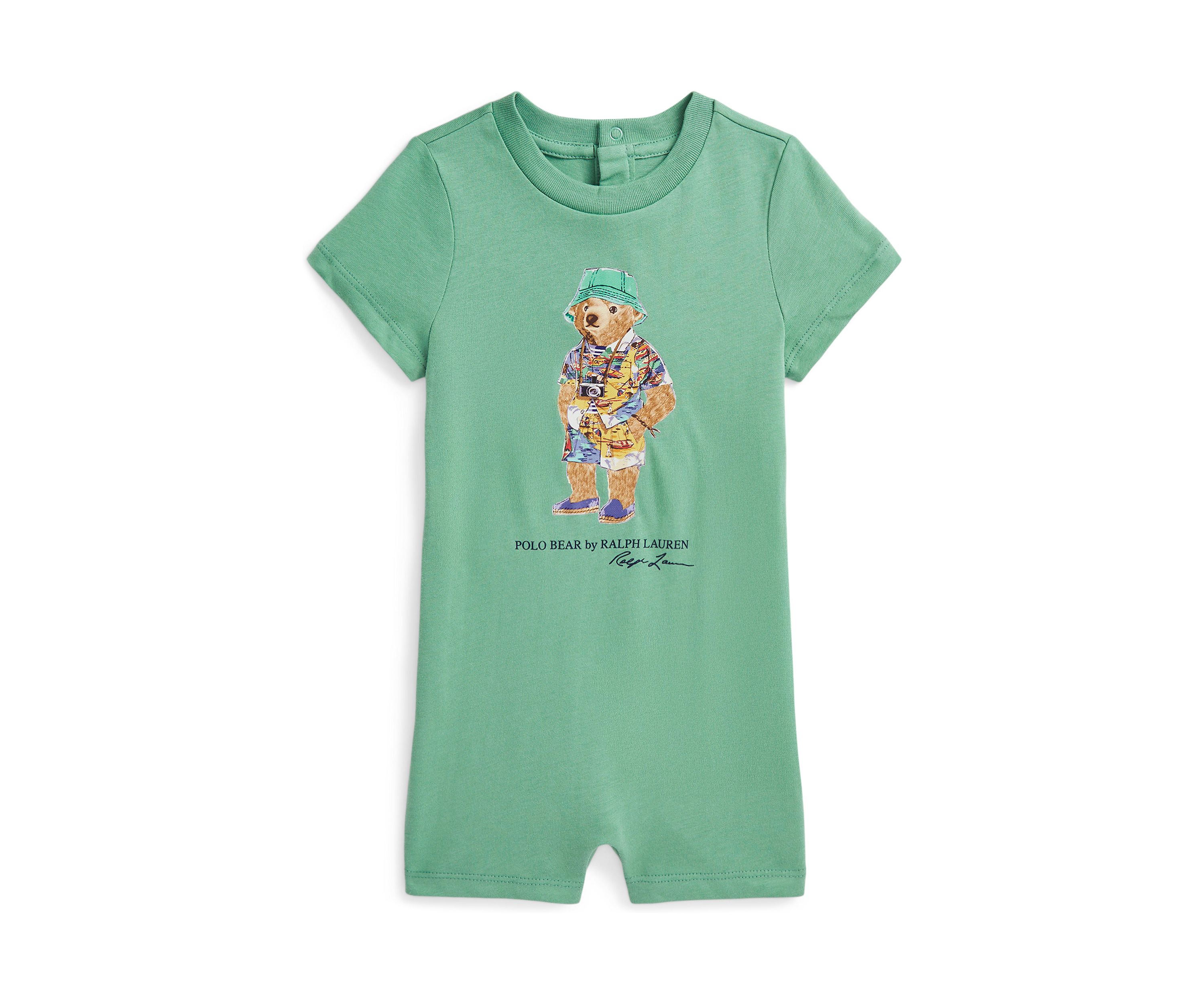 Baby Boys Polo Bear Cotton Jersey Shortall