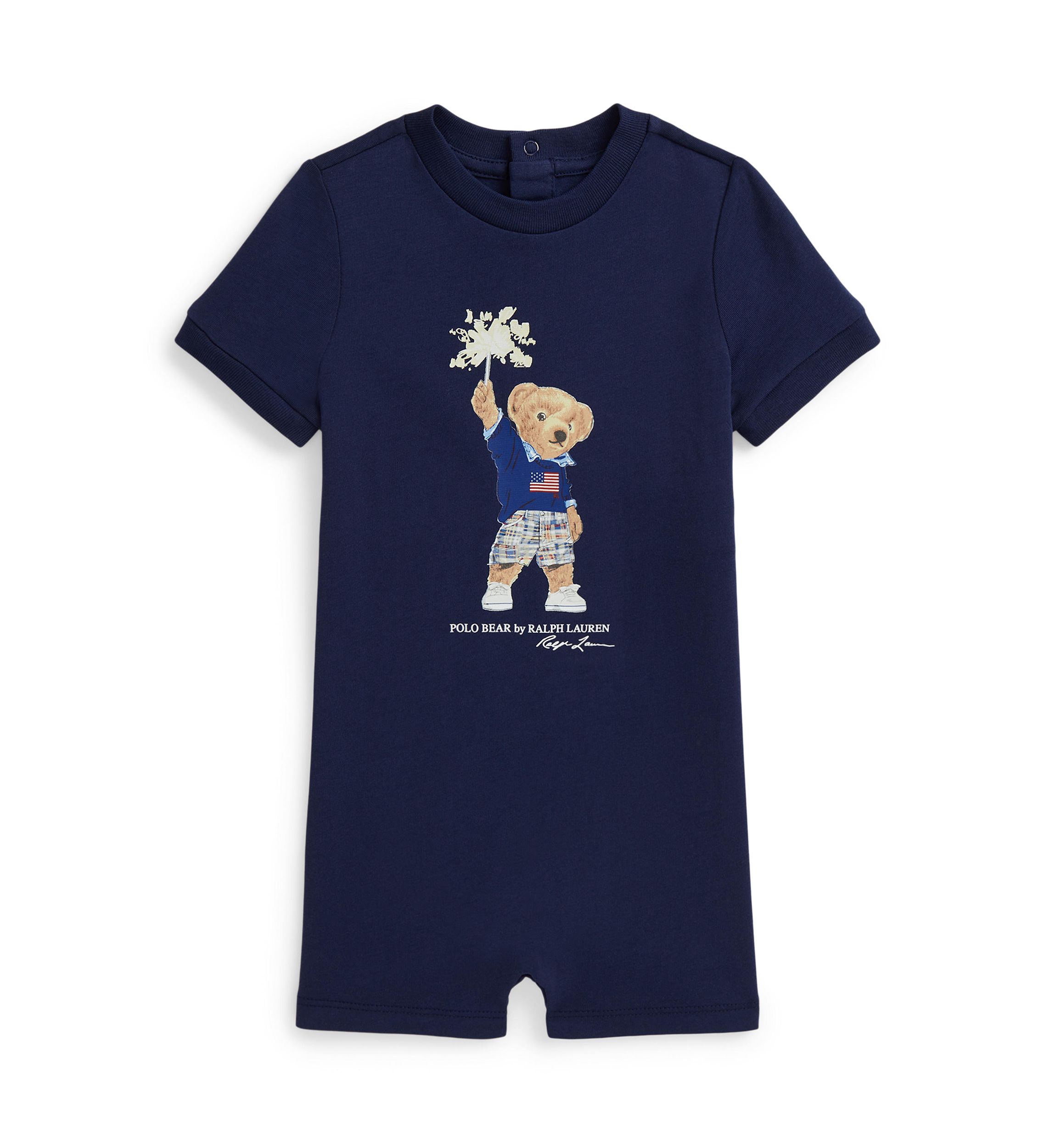 Baby Boys Polo Bear Cotton Jersey Shortall
