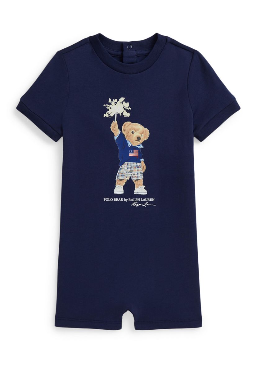 Baby Boys Polo Bear Cotton Jersey Shortall