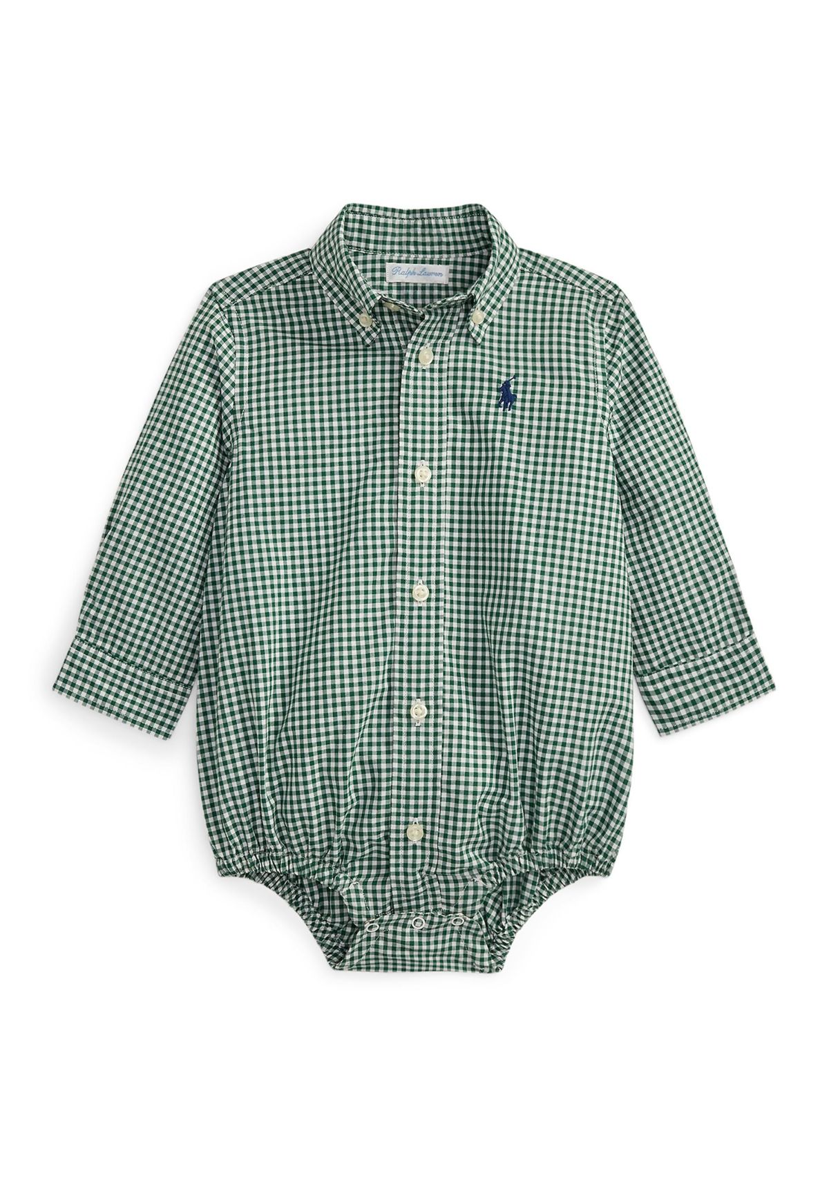 Baby Boys Gingham Cotton Poplin Bodysuit