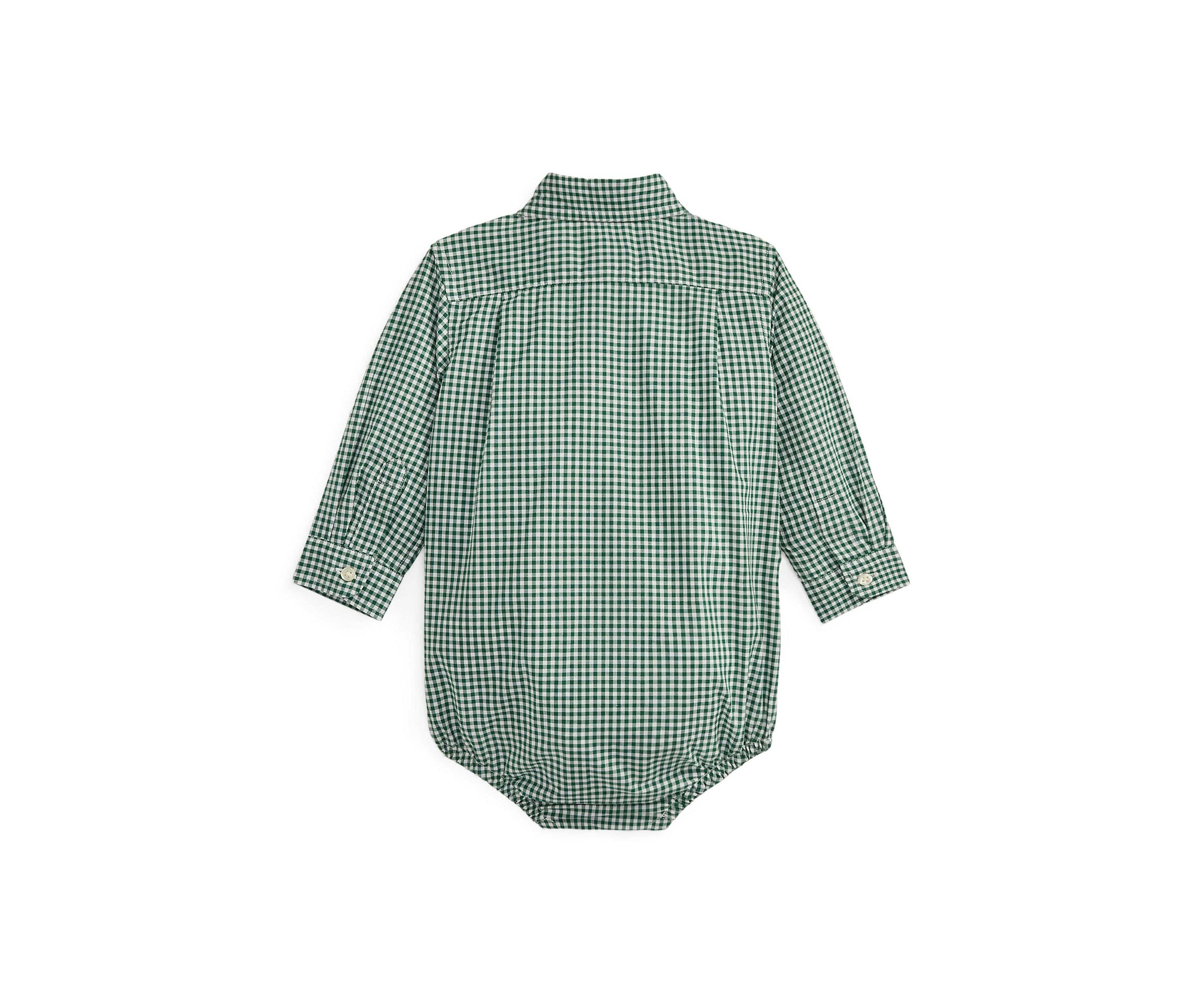 Baby Boys Gingham Cotton Poplin Bodysuit