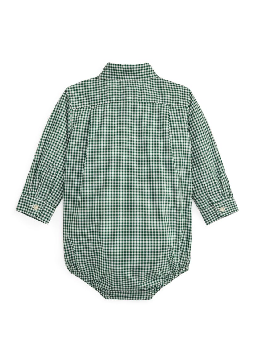 Baby Boys Gingham Cotton Poplin Bodysuit