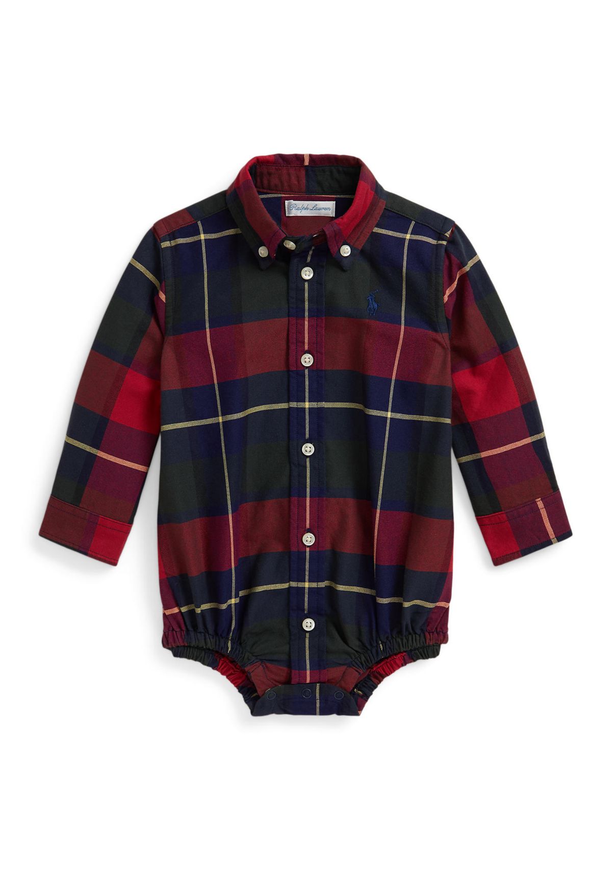Baby Boys Plaid Cotton Oxford Bodysuit