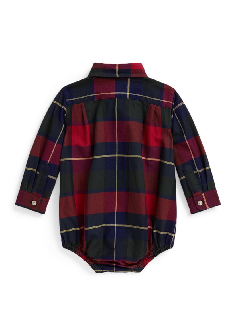 Baby Boys Plaid Cotton Oxford Bodysuit