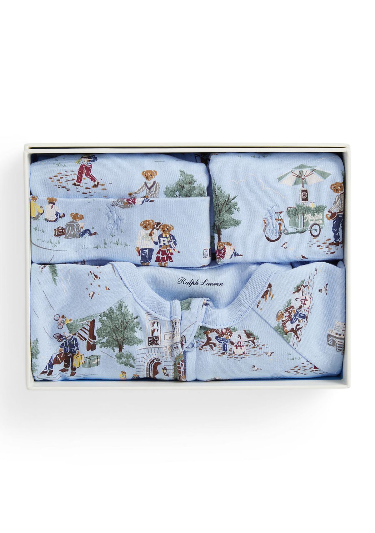 Baby Boys Polo Bear Cotton 3-Piece Gift Set