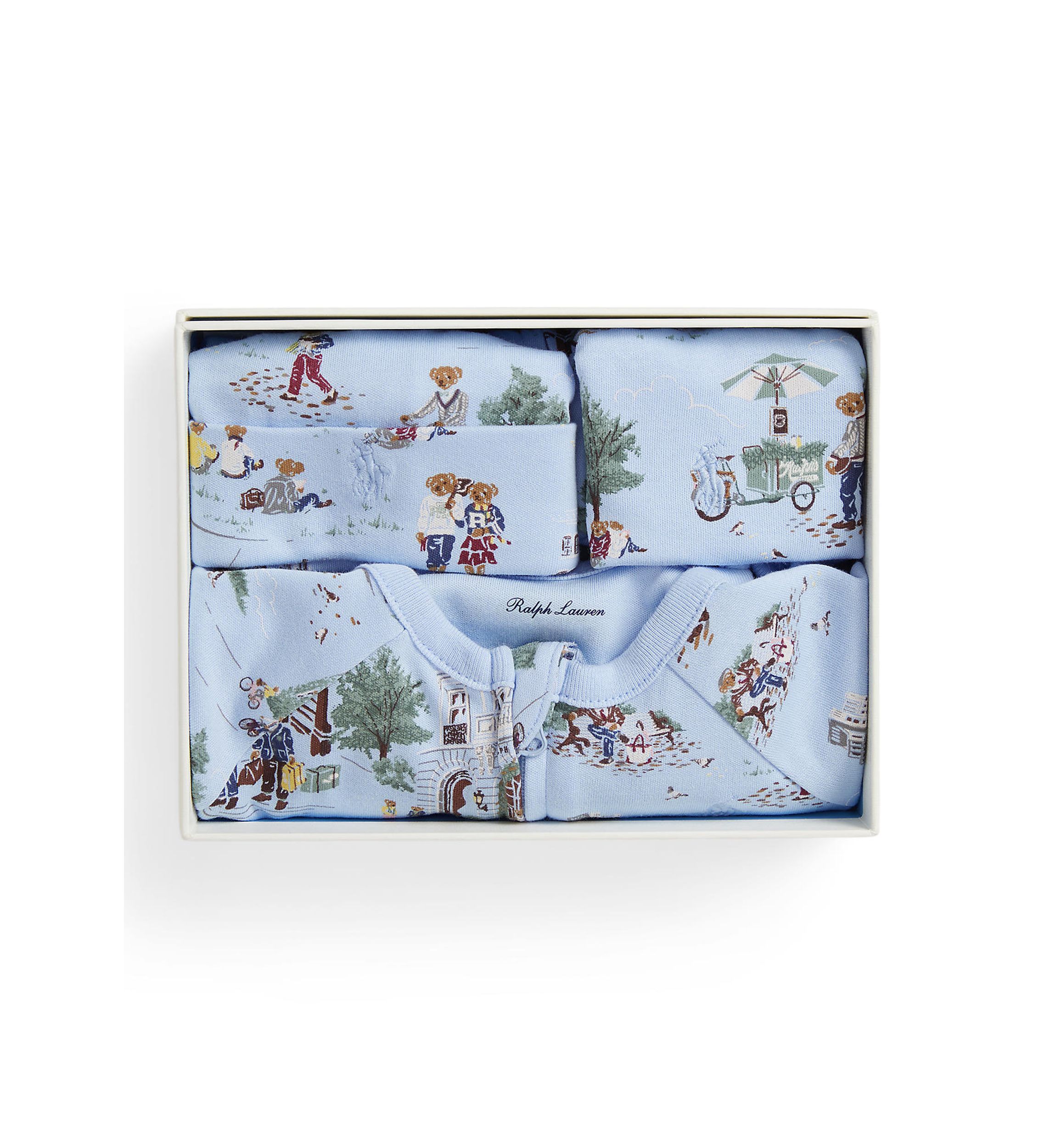 Baby Boys Polo Bear Cotton 3-Piece Gift Set