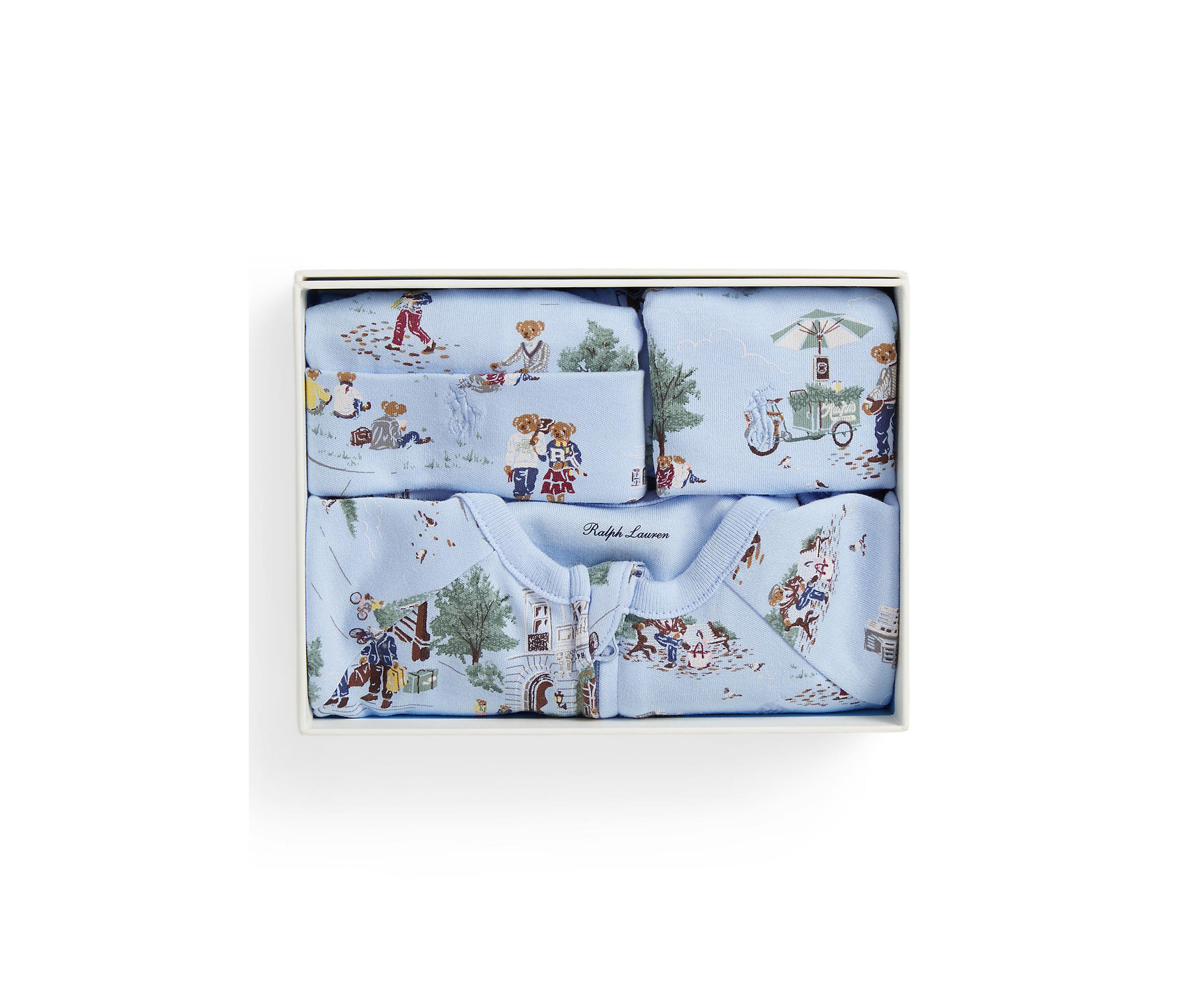 Baby Boys Polo Bear Cotton 3-Piece Gift Set